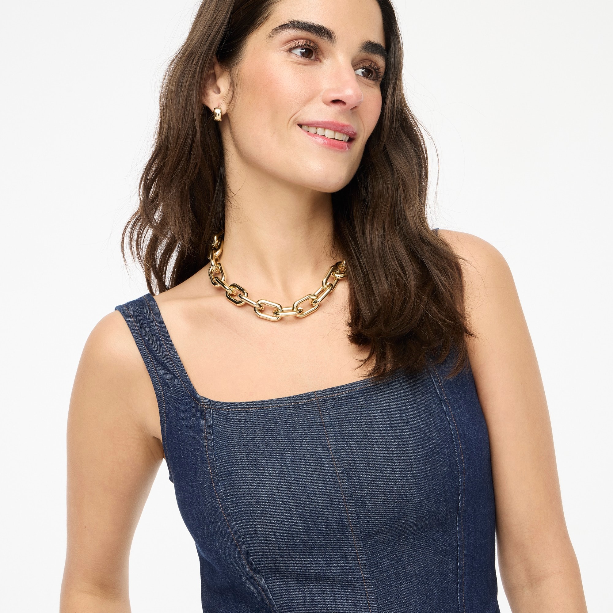 Chambray midi dress