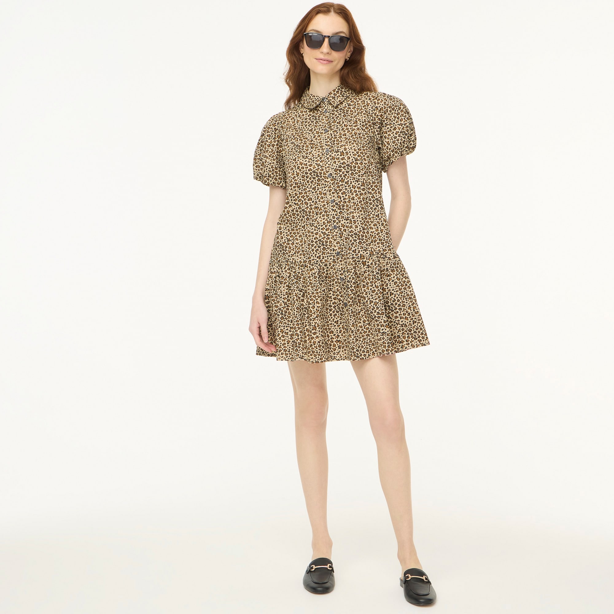 Bubble-sleeve mini dress