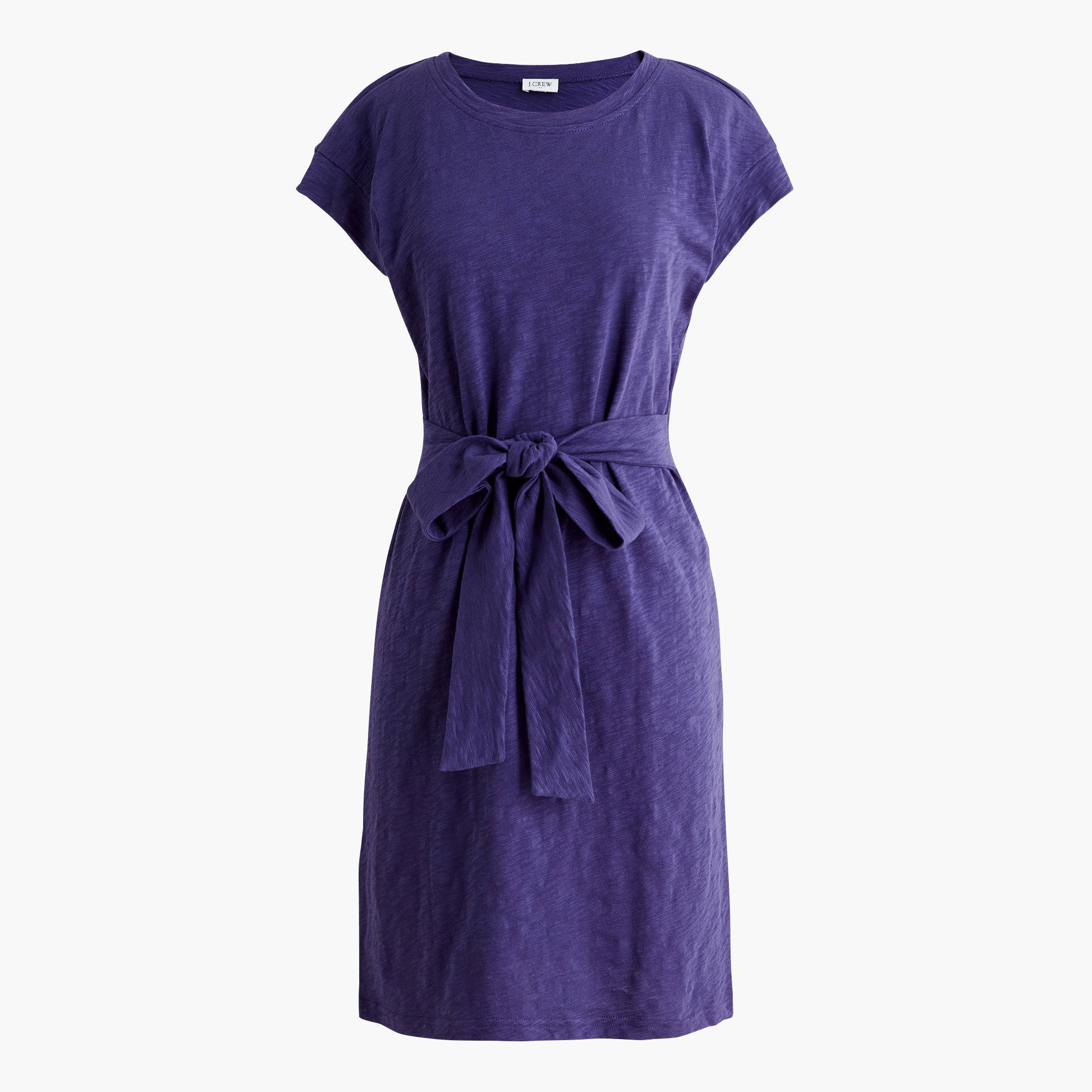  Knit tie-waist mini dress