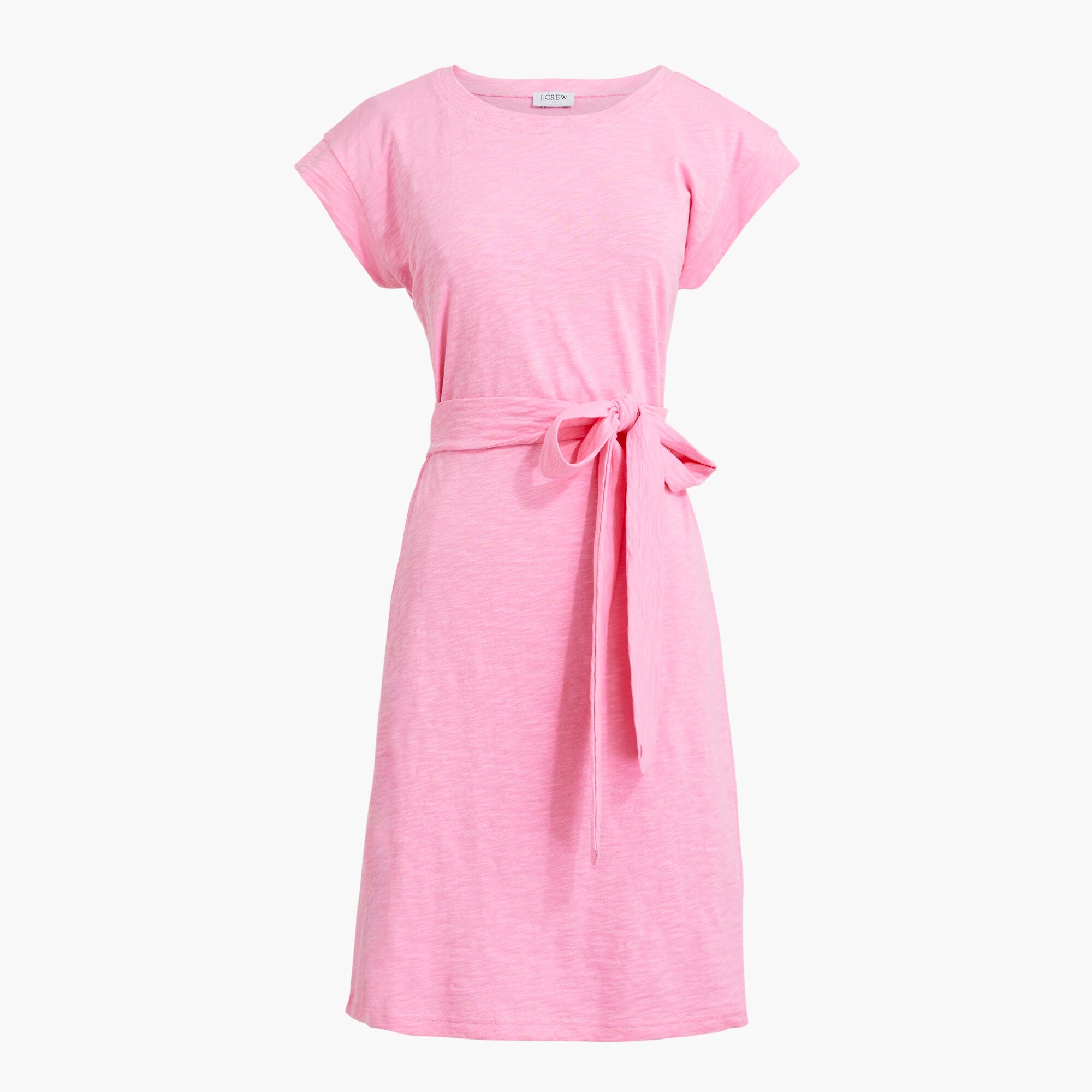 Knit tie-waist mini dress