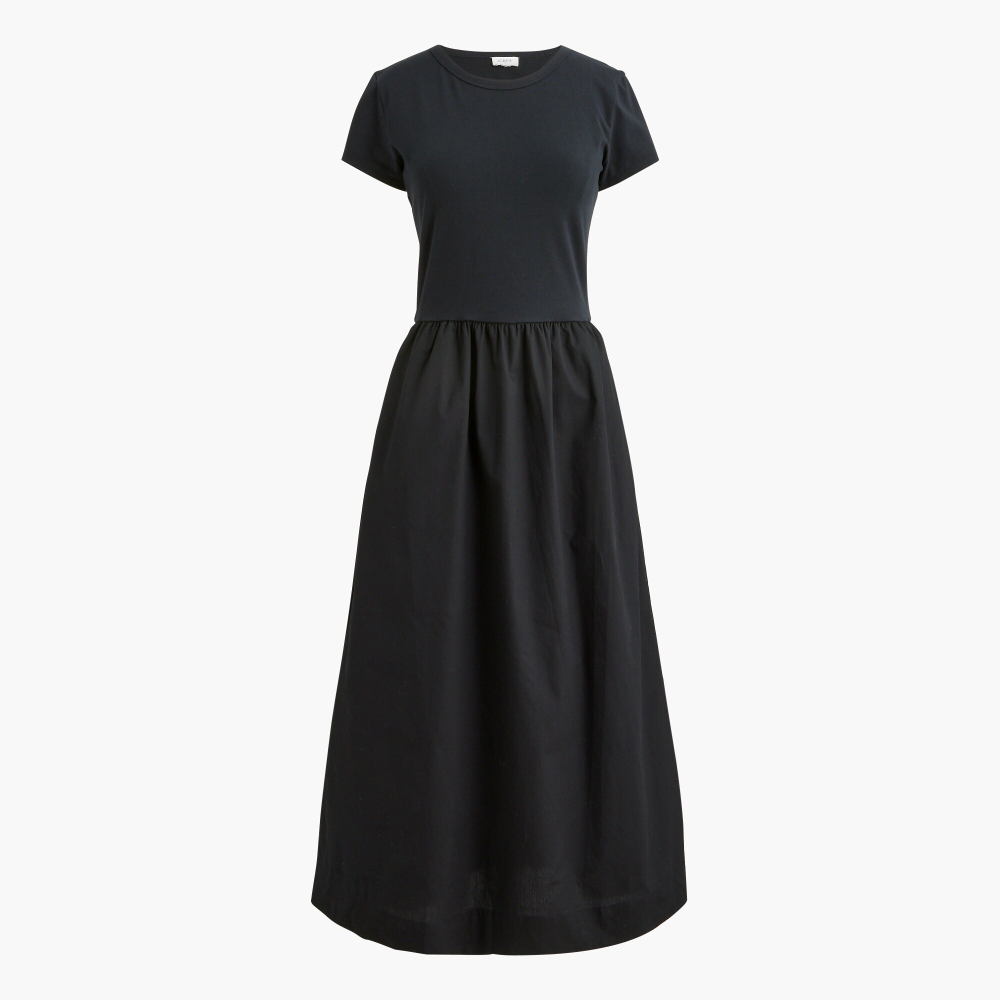 Short-sleeve knit mixy dress