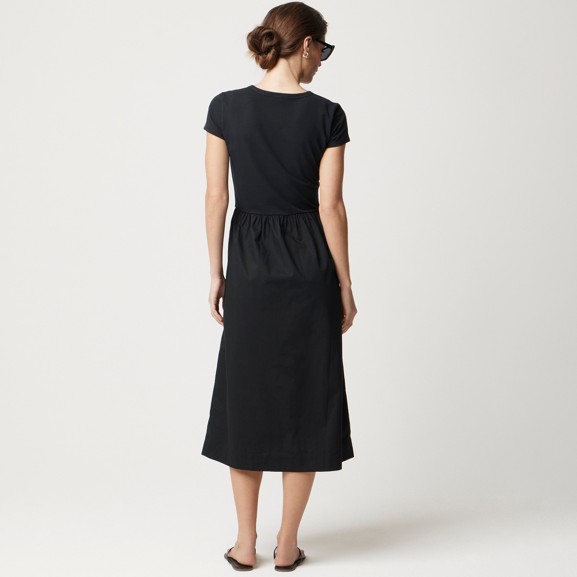 Short-sleeve knit mixy dress