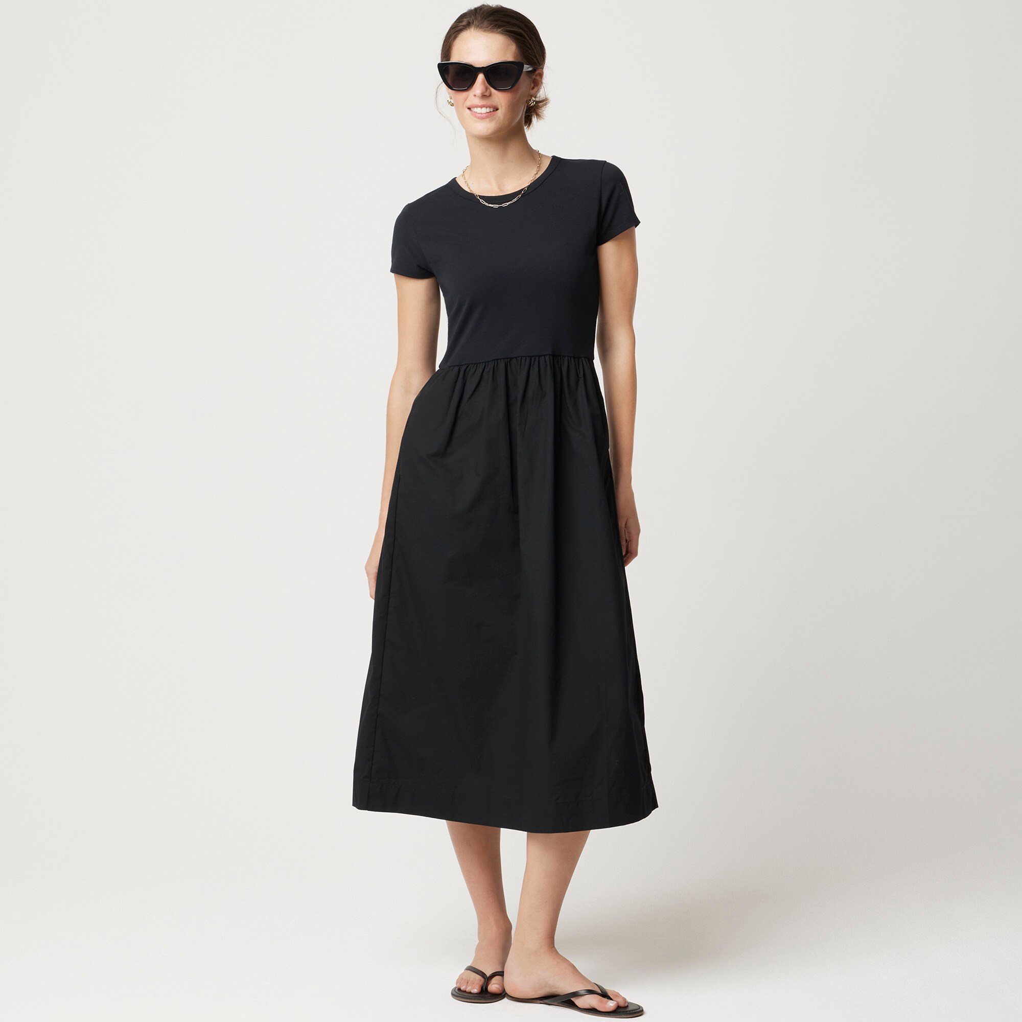 womens Short-sleeve knit mixy dress