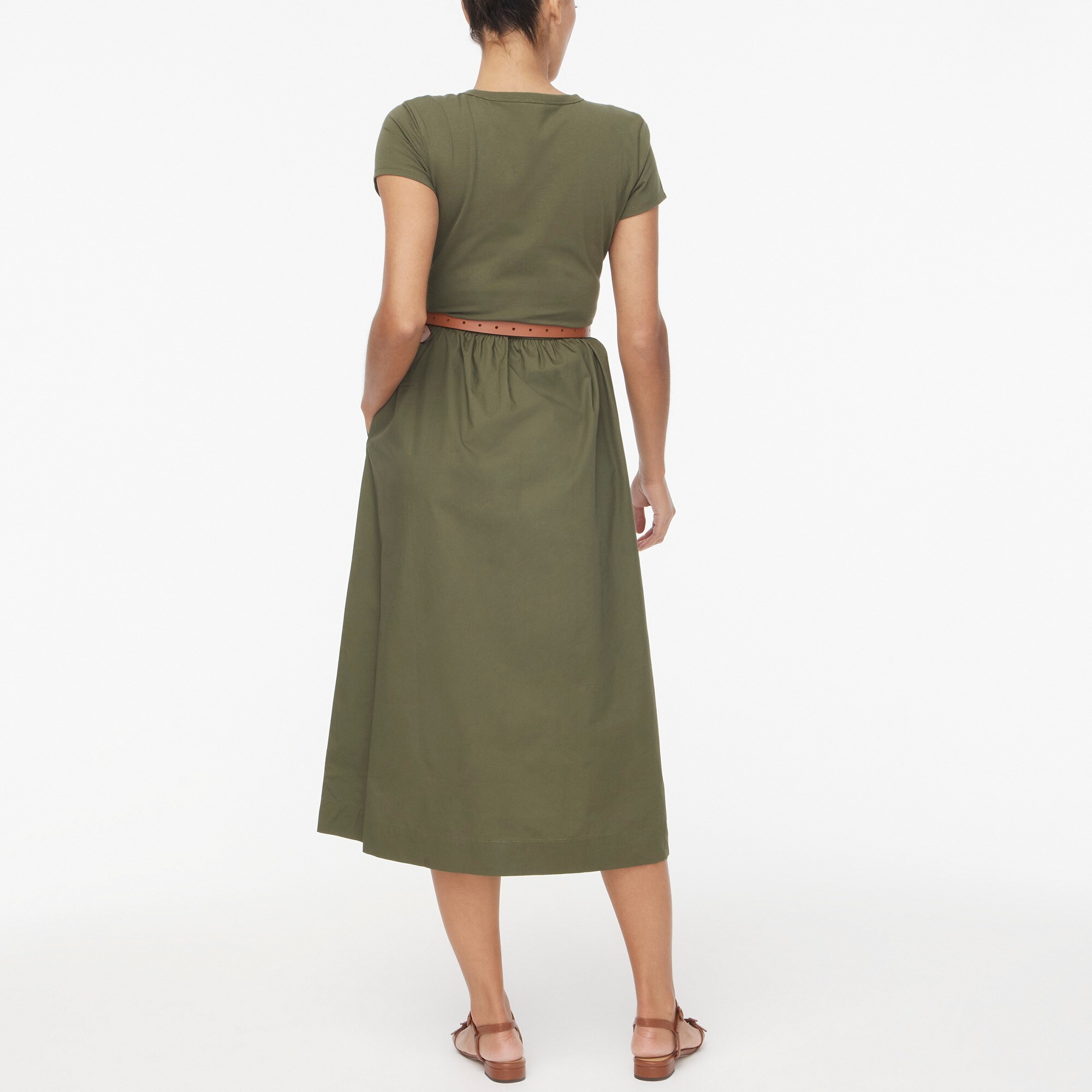 Short-sleeve knit mixy dress