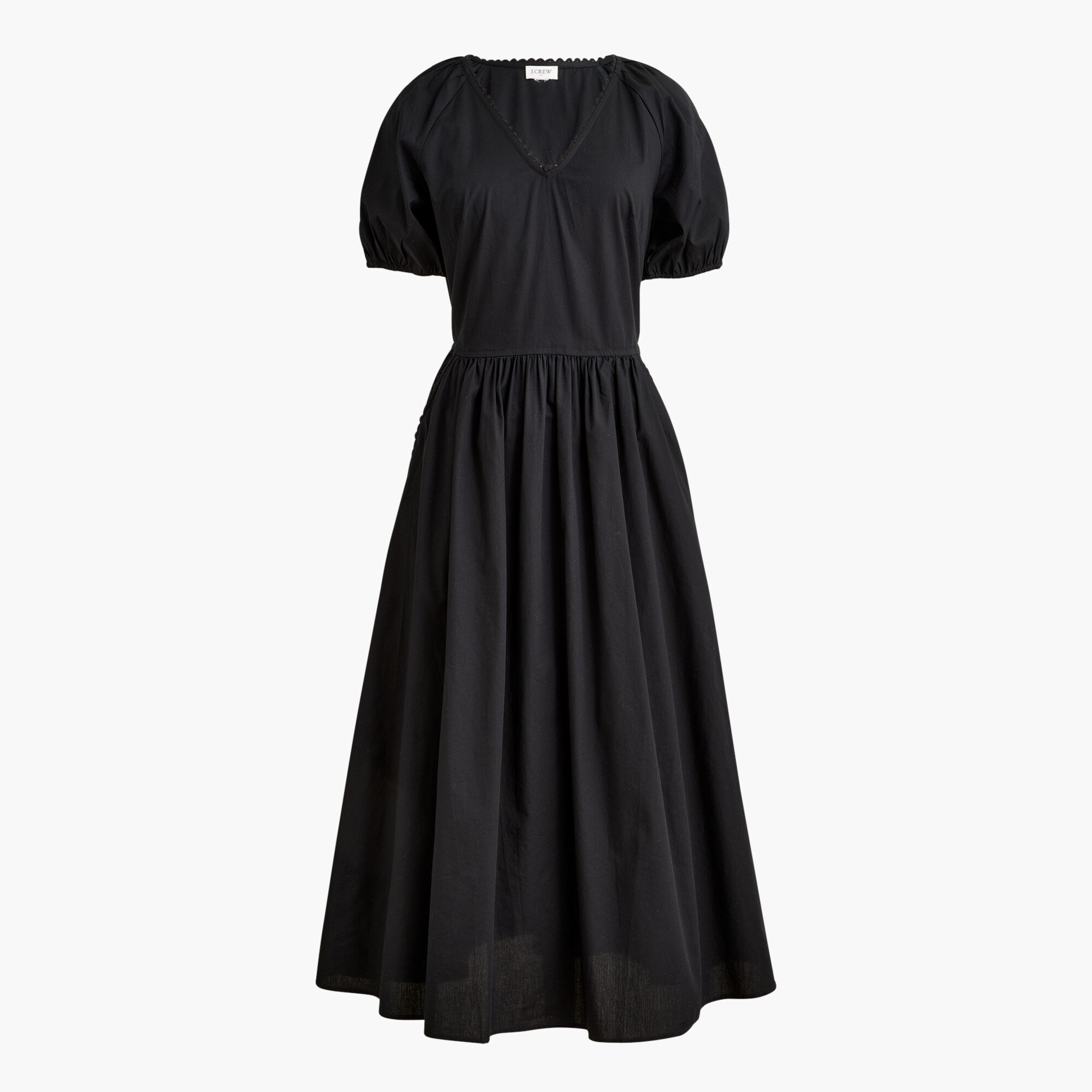 lace-trim midi dress for women