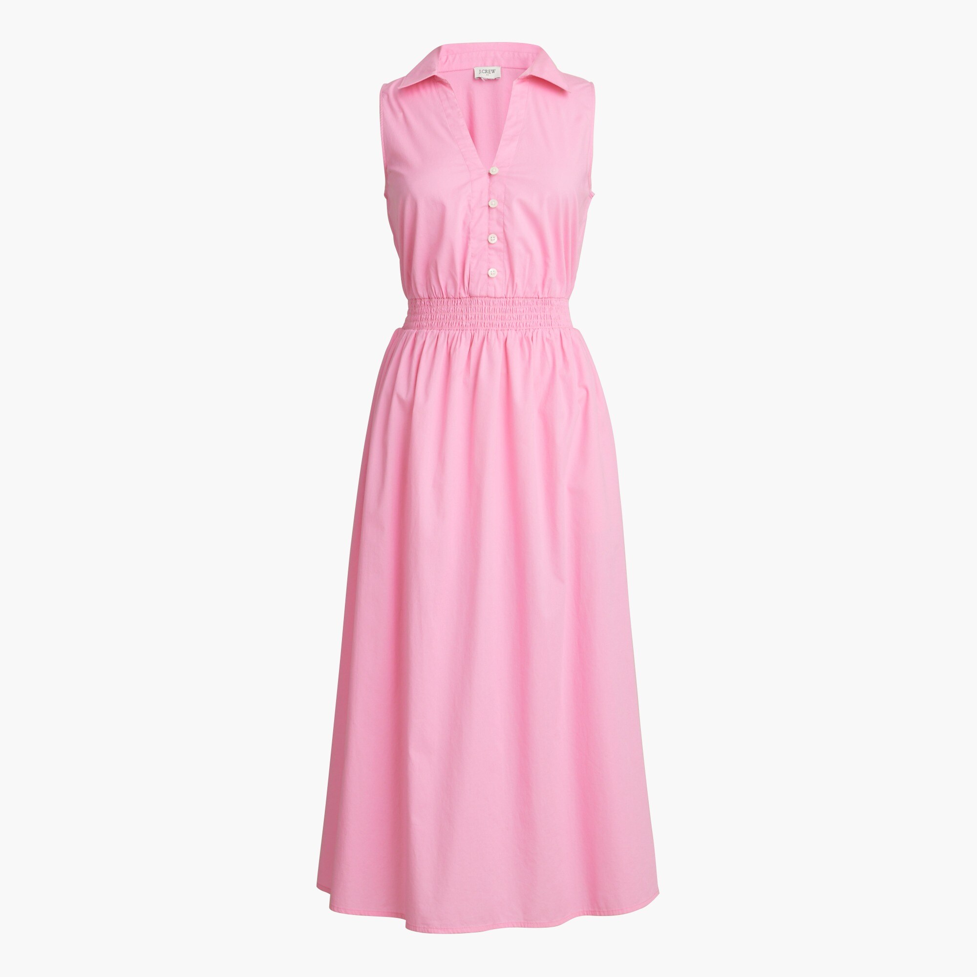 sleeveless collared midi dress for women