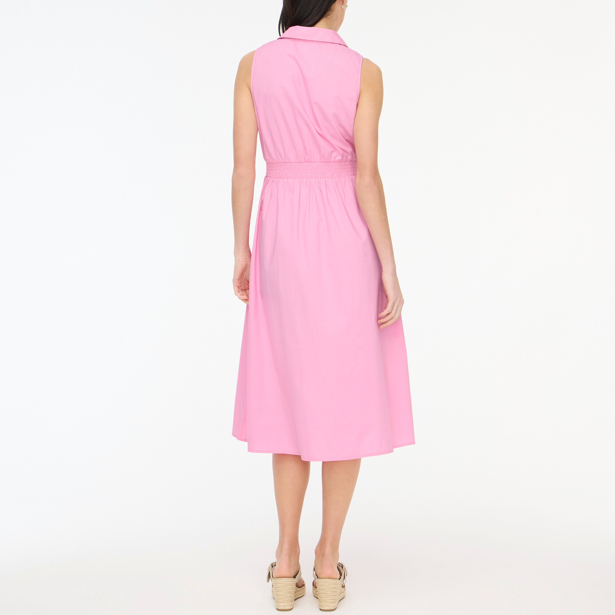Sleeveless collared midi dress