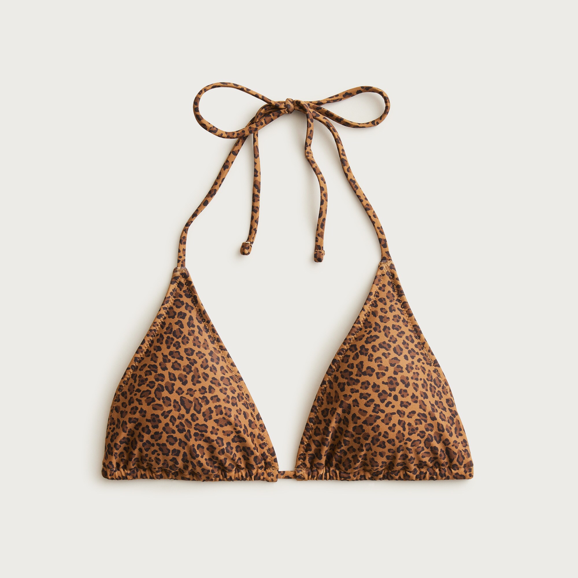 Perfect string bikini top in leopard print