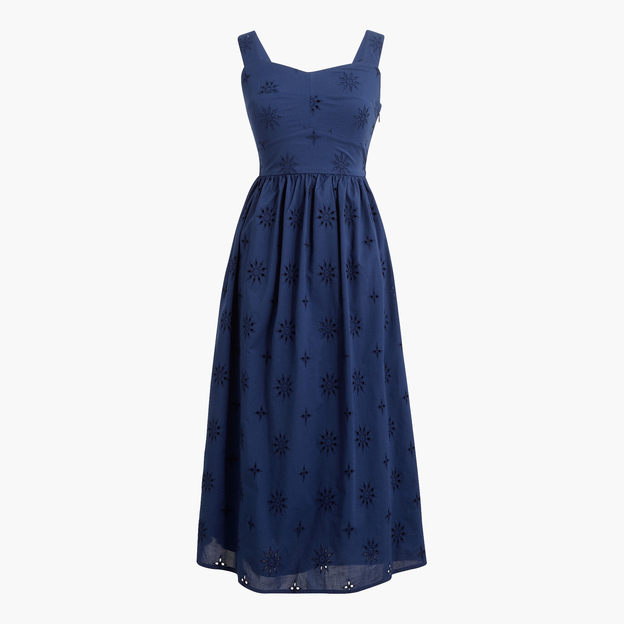Eyelet midi dress