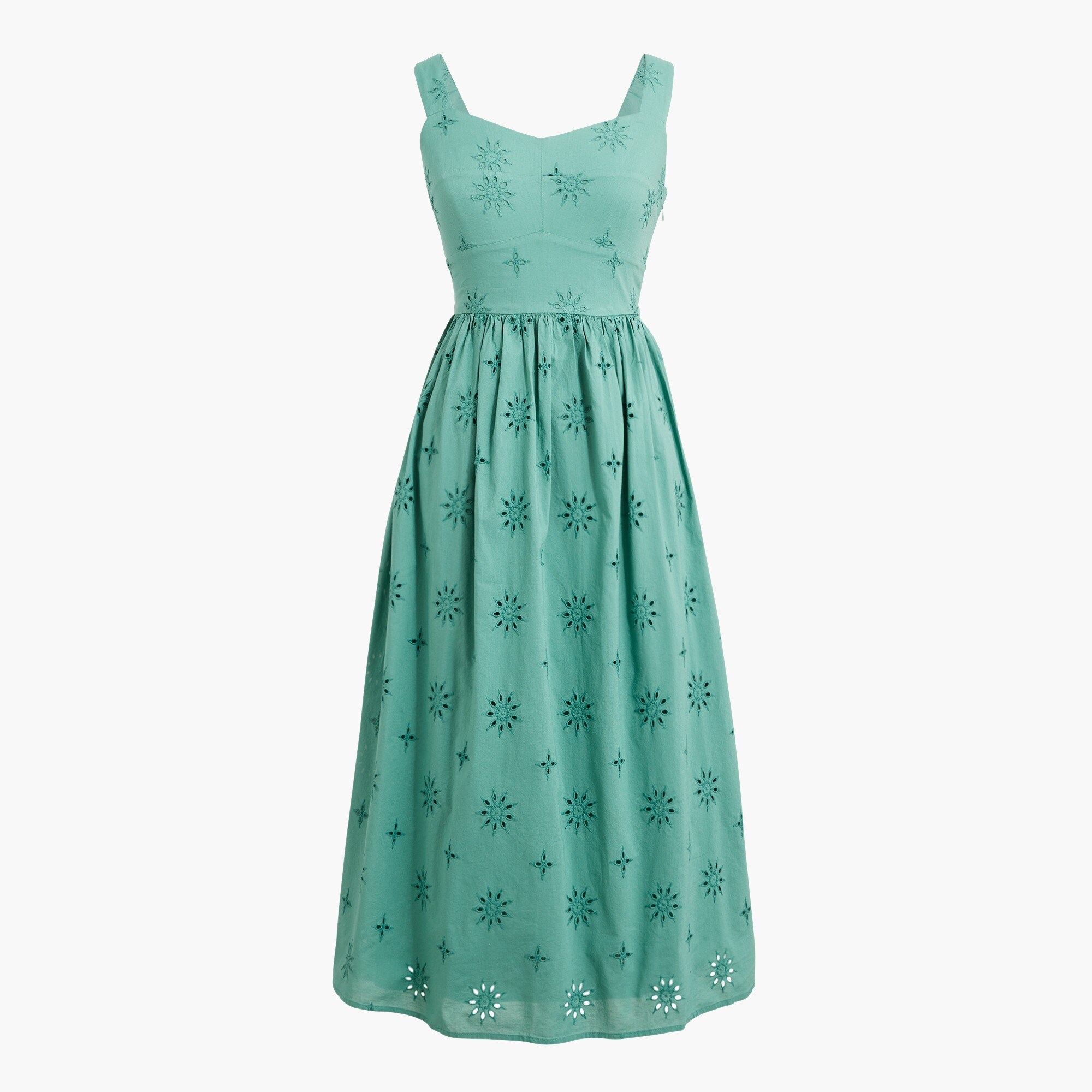 eyelet midi dress for women