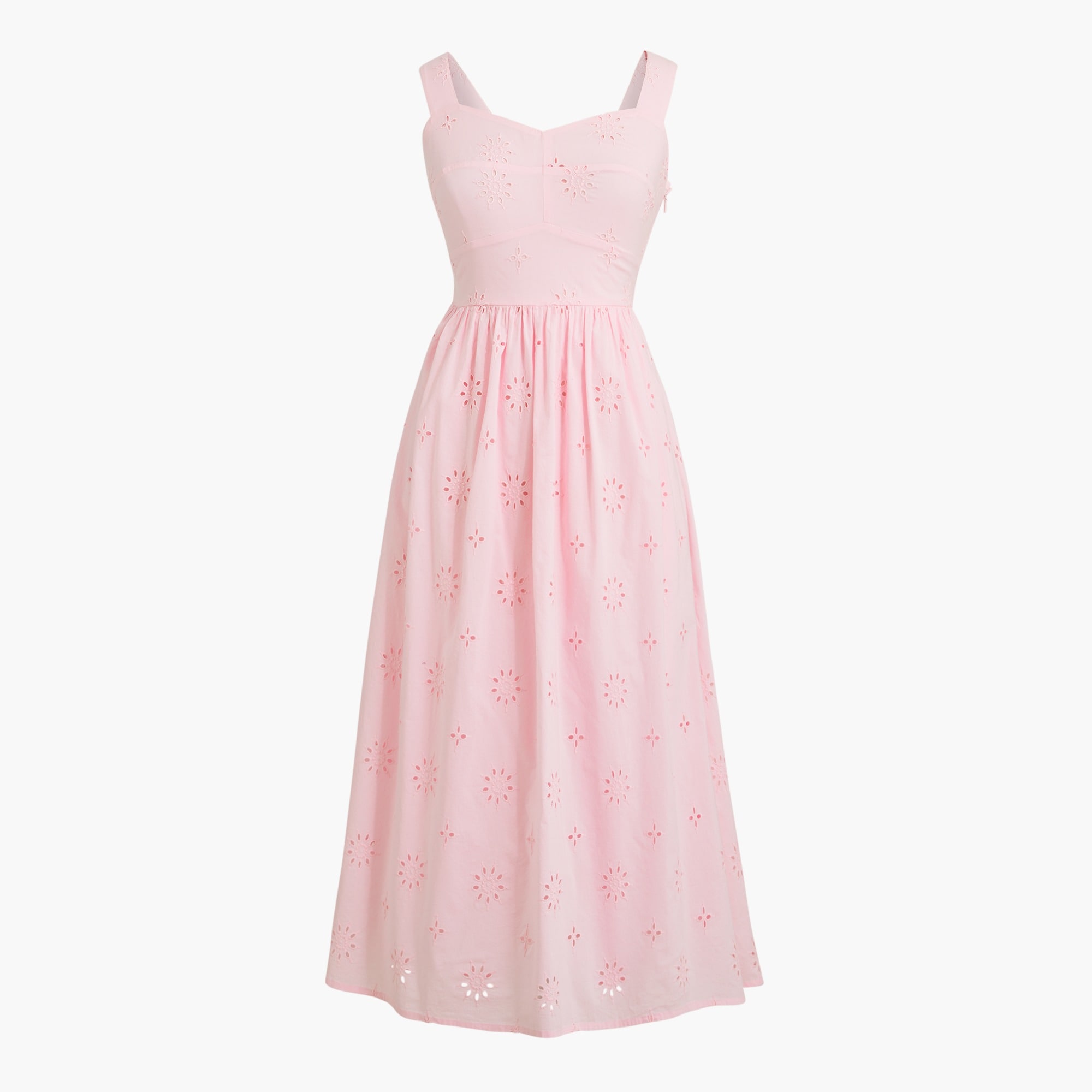 Eyelet midi dress