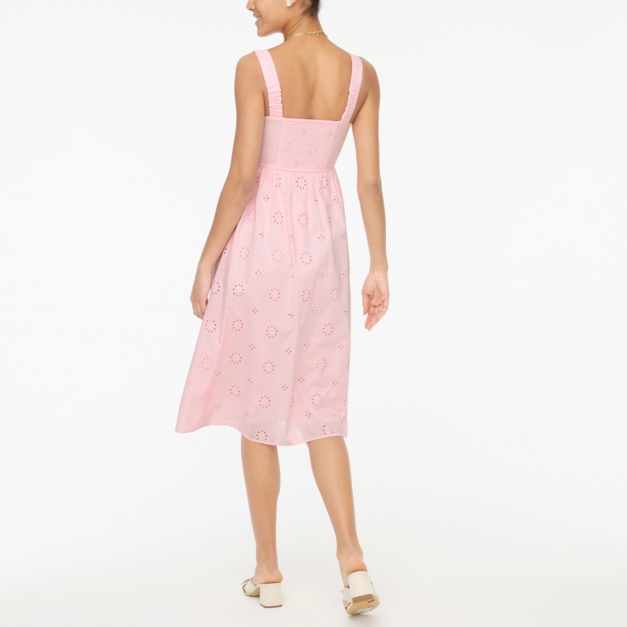 Eyelet midi dress