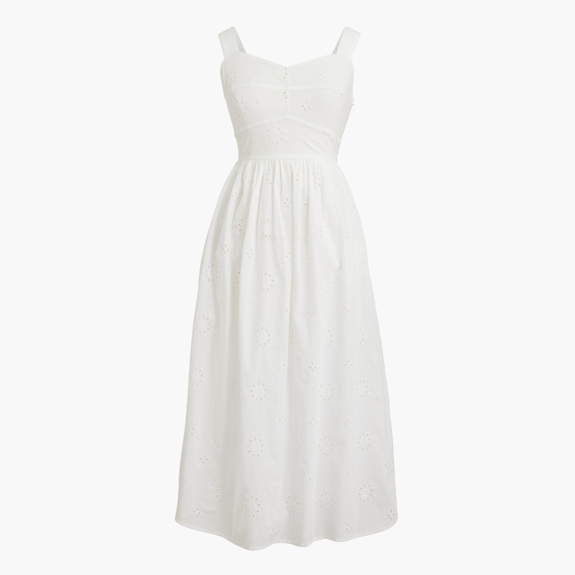 Eyelet midi dress