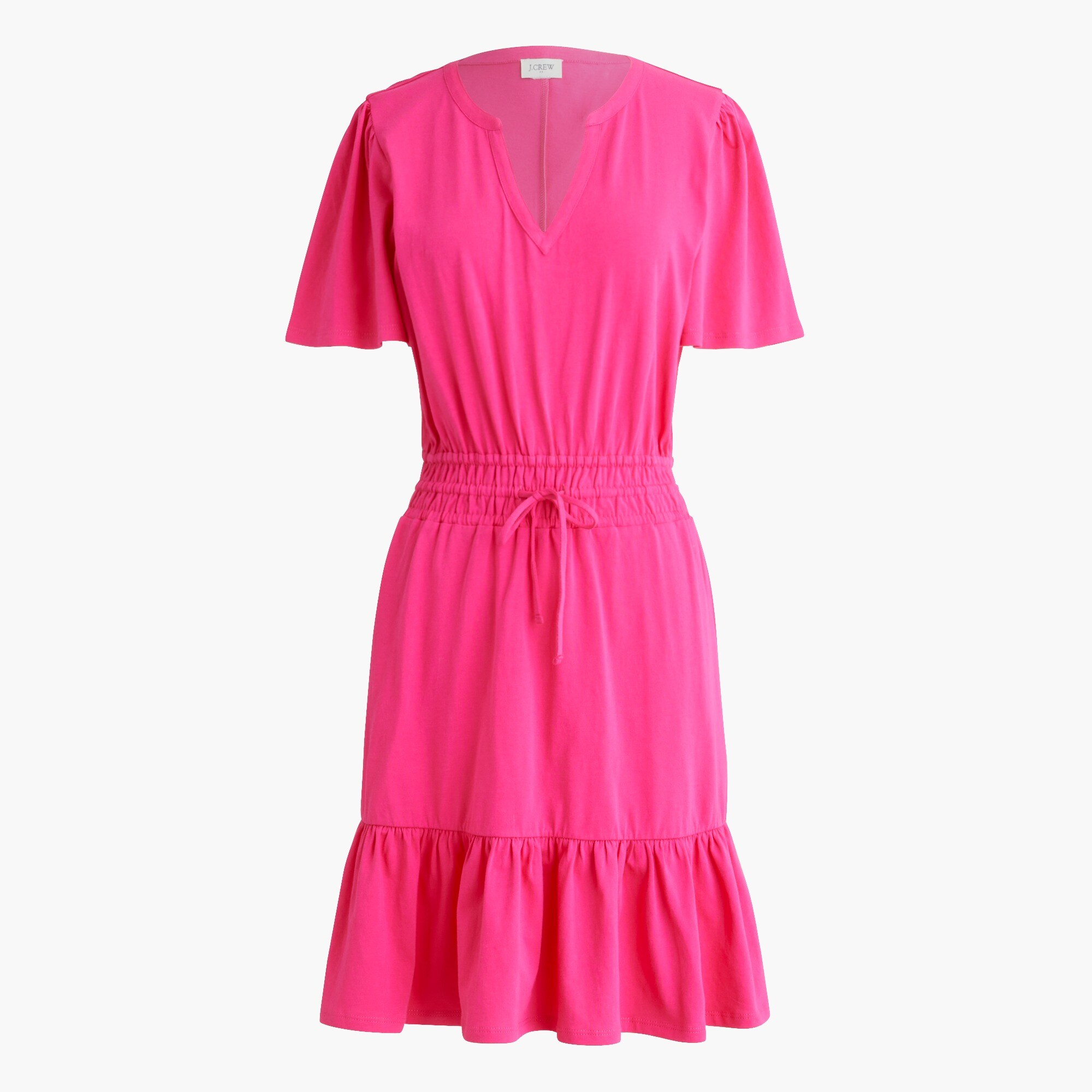 Knit tie-waist mini dress