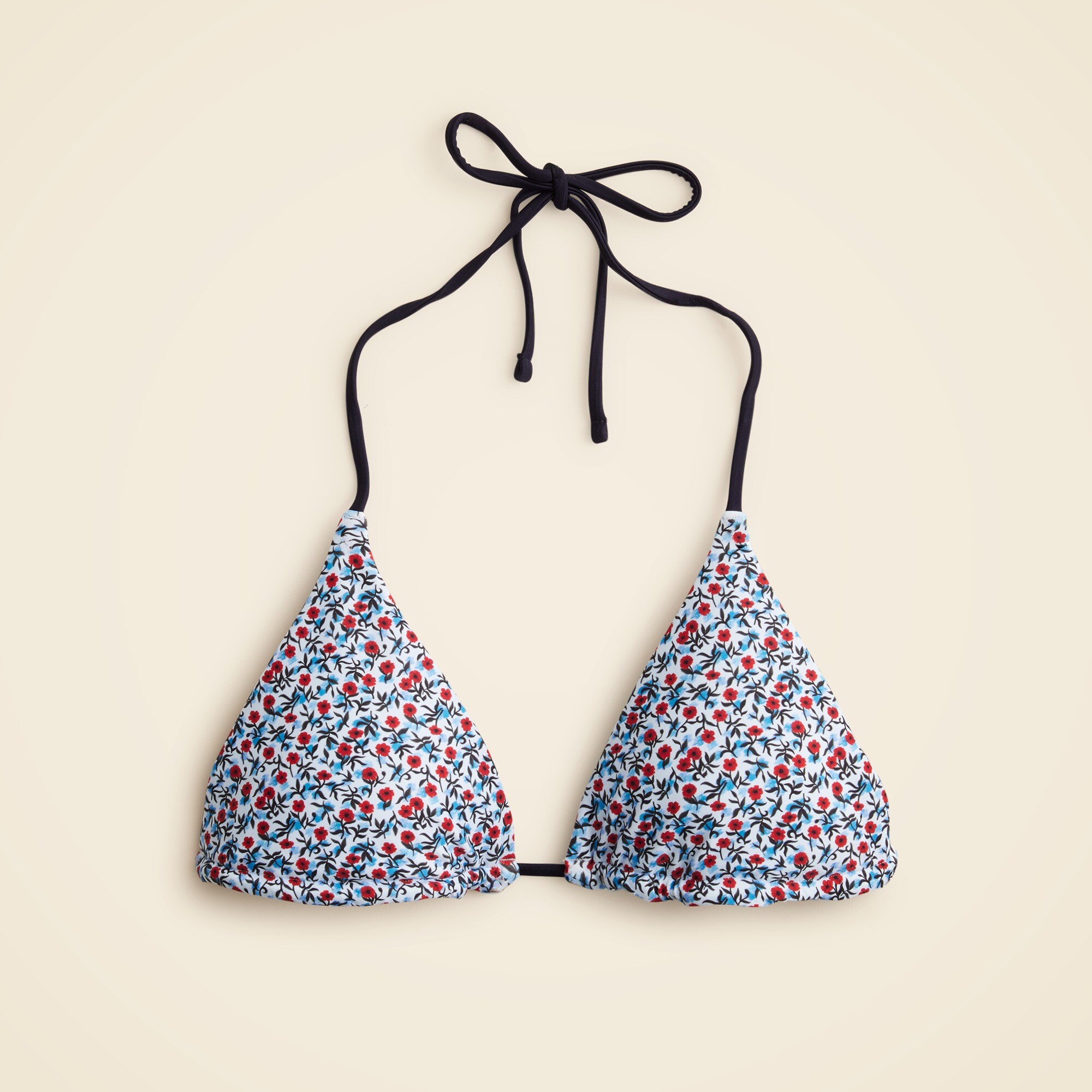 Tie-front string bikini top