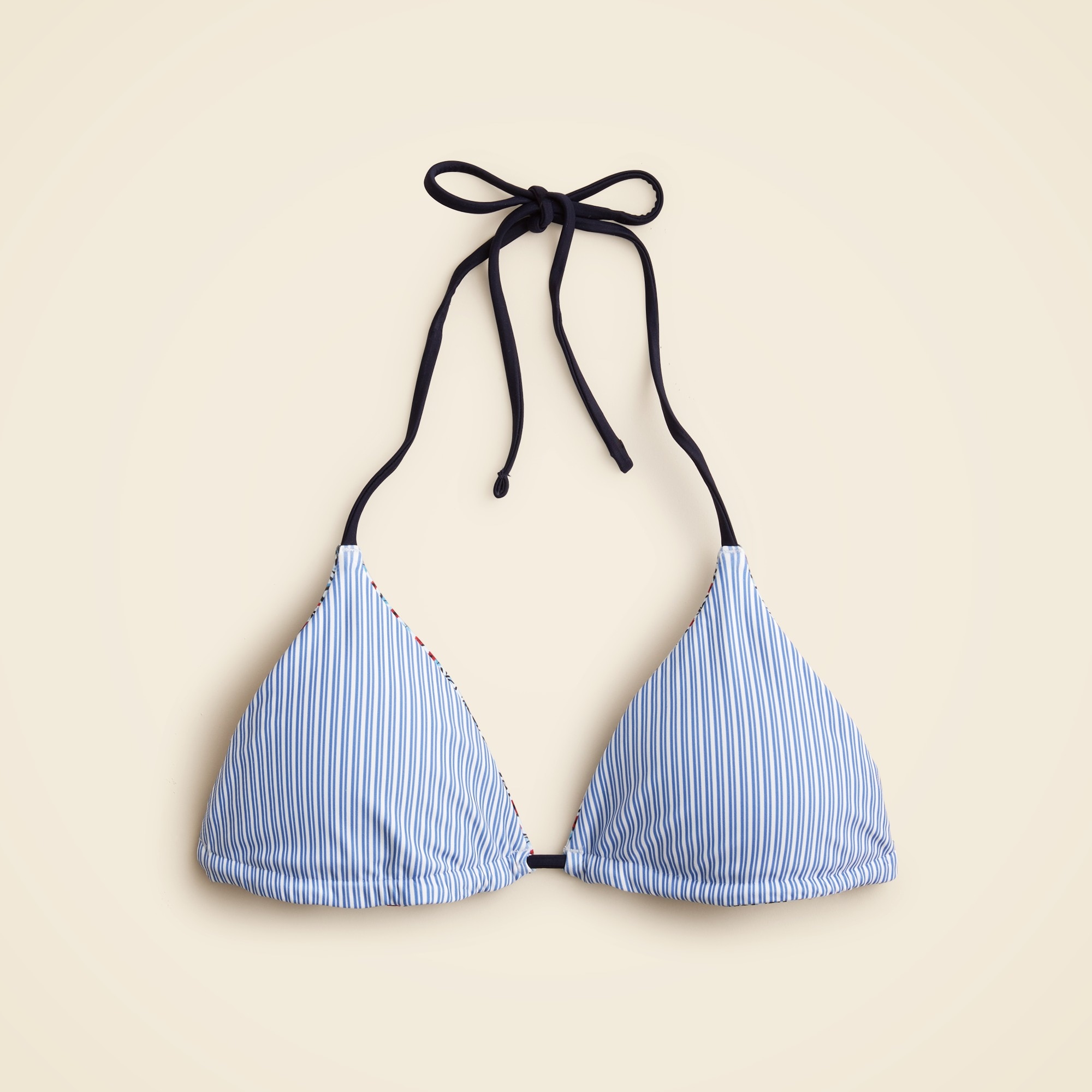 Tie-front string bikini top