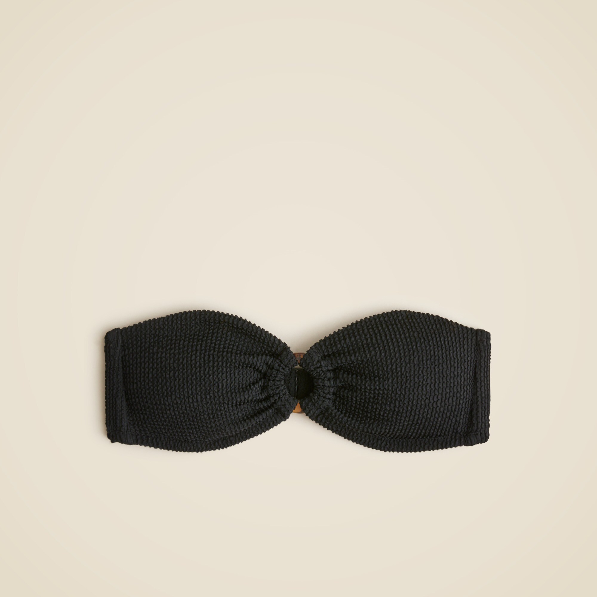 Bandeau scrunchie bikini top with O-ring