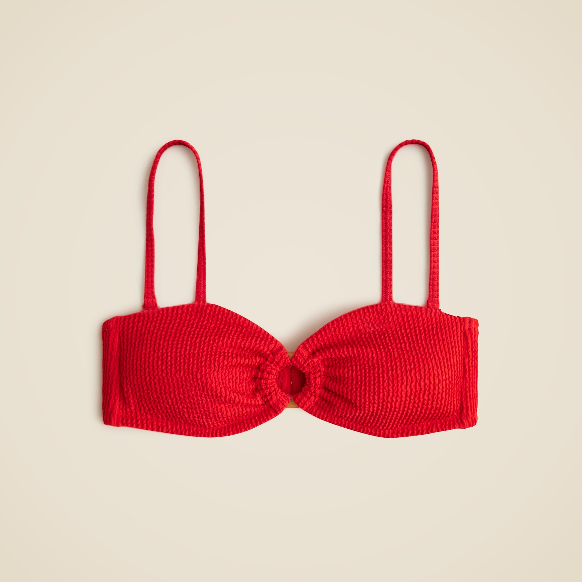 Bandeau scrunchie bikini top with O-ring - image 5