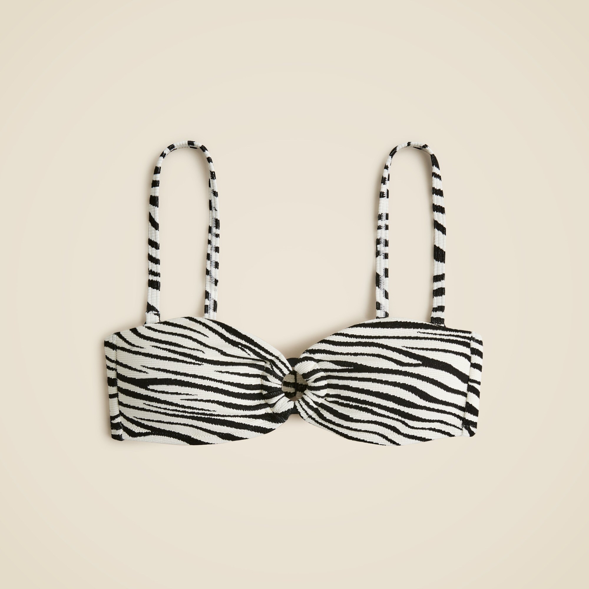 Bandeau Jacquard Bikini Top With O-ring For Women | J.Crew