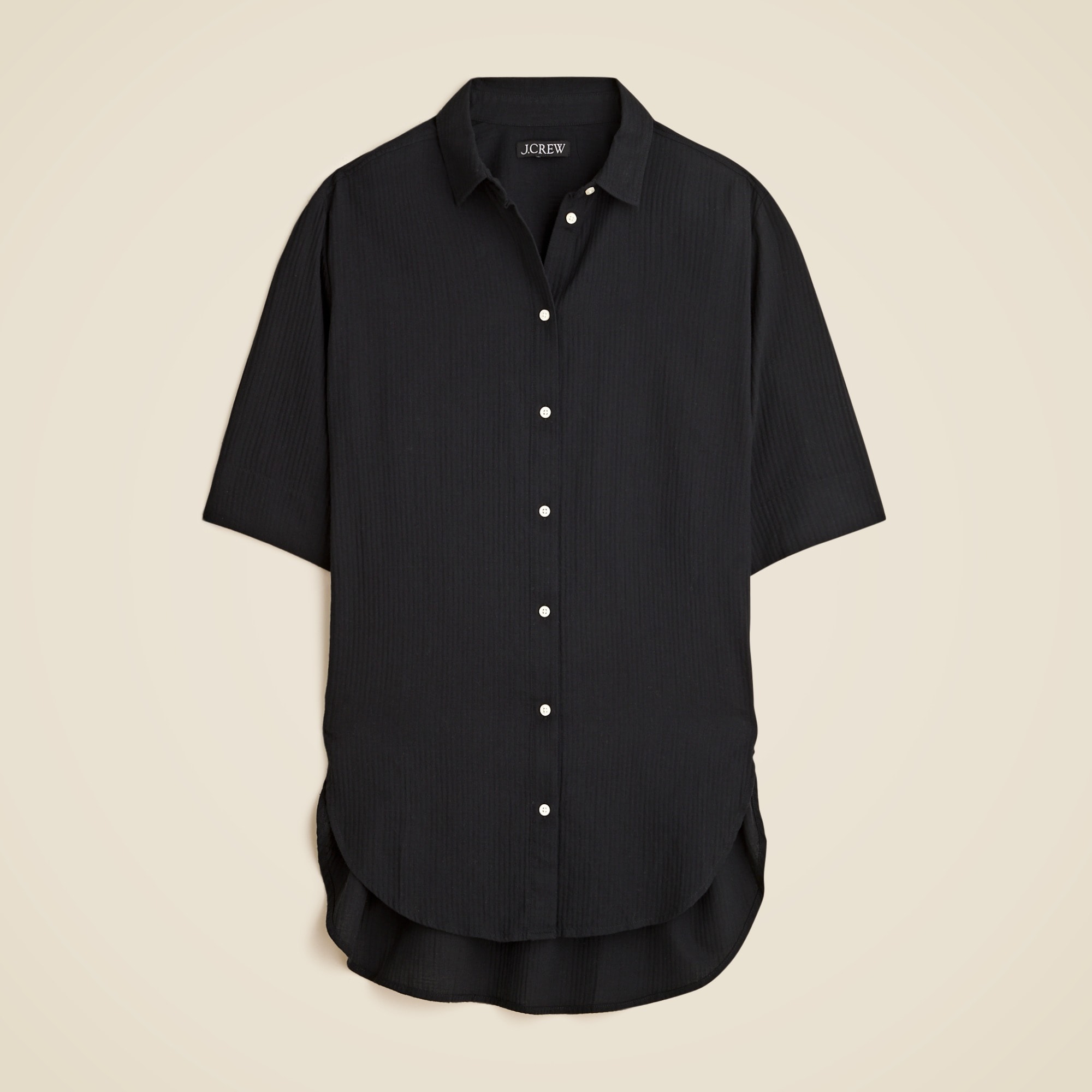 womens Airy gauze button-up shirt