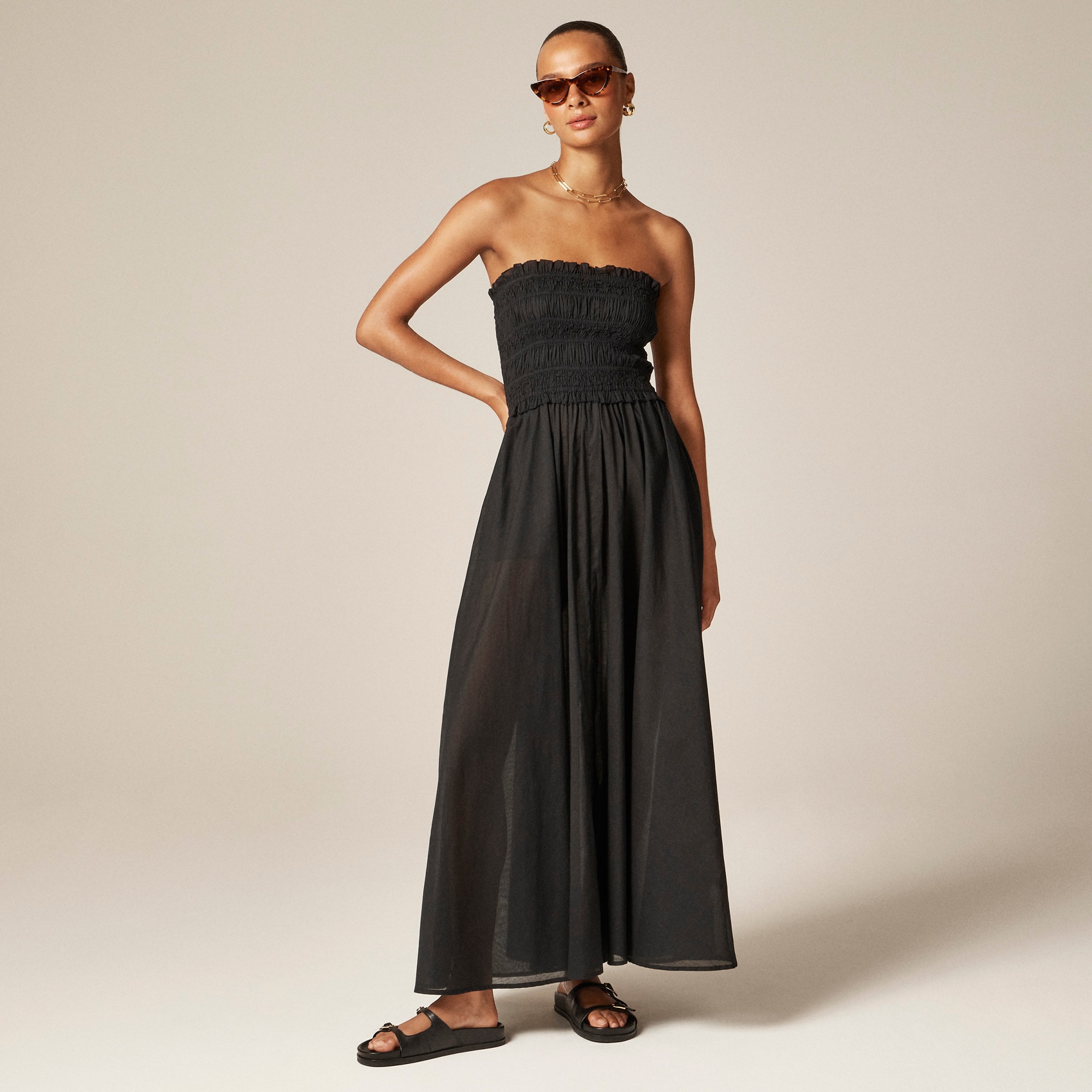Smocked Maxi Dress In Cotton Voile For Women | J.Crew