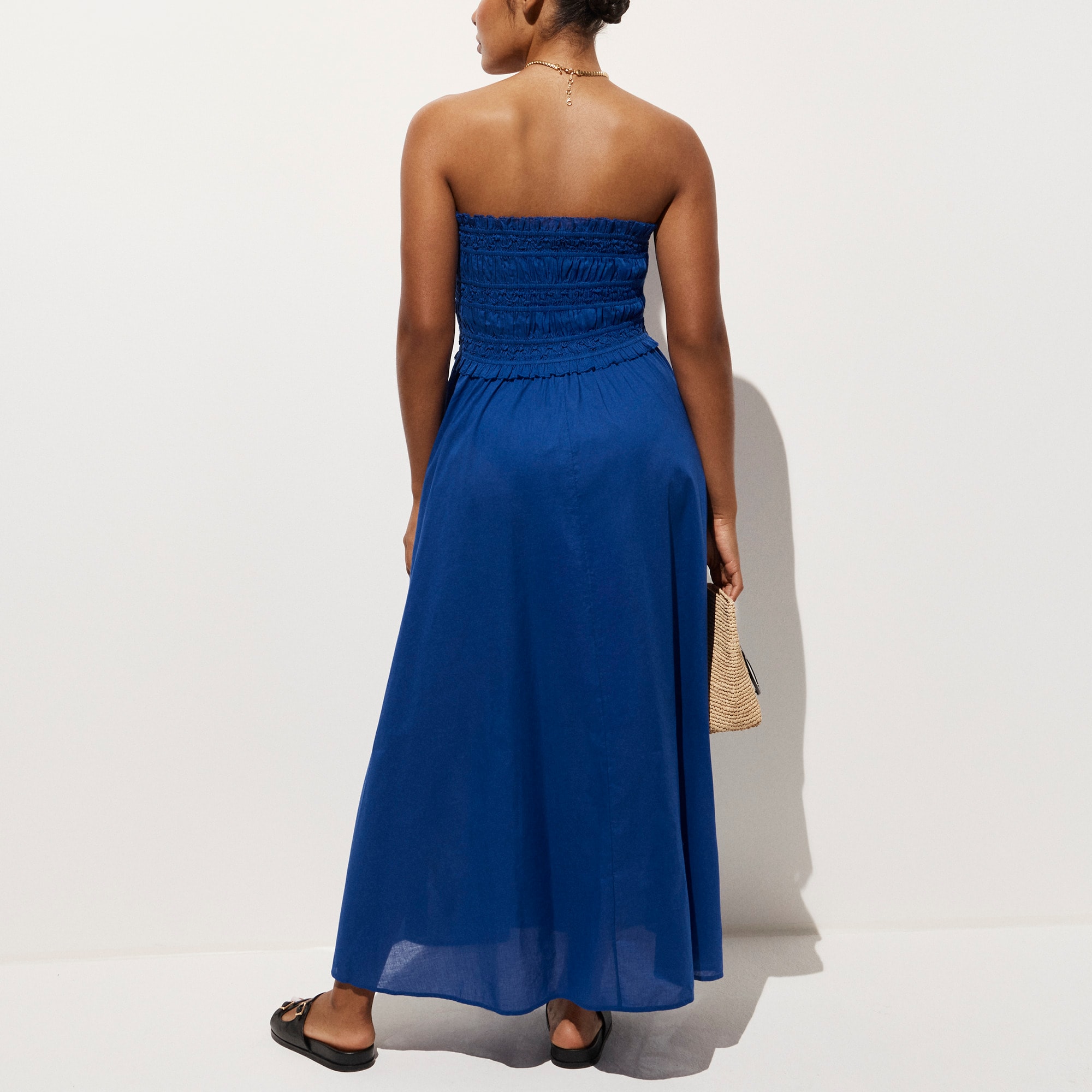 j crew maxi dresses Smocked Maxi Dress In Cotton Voile For Women