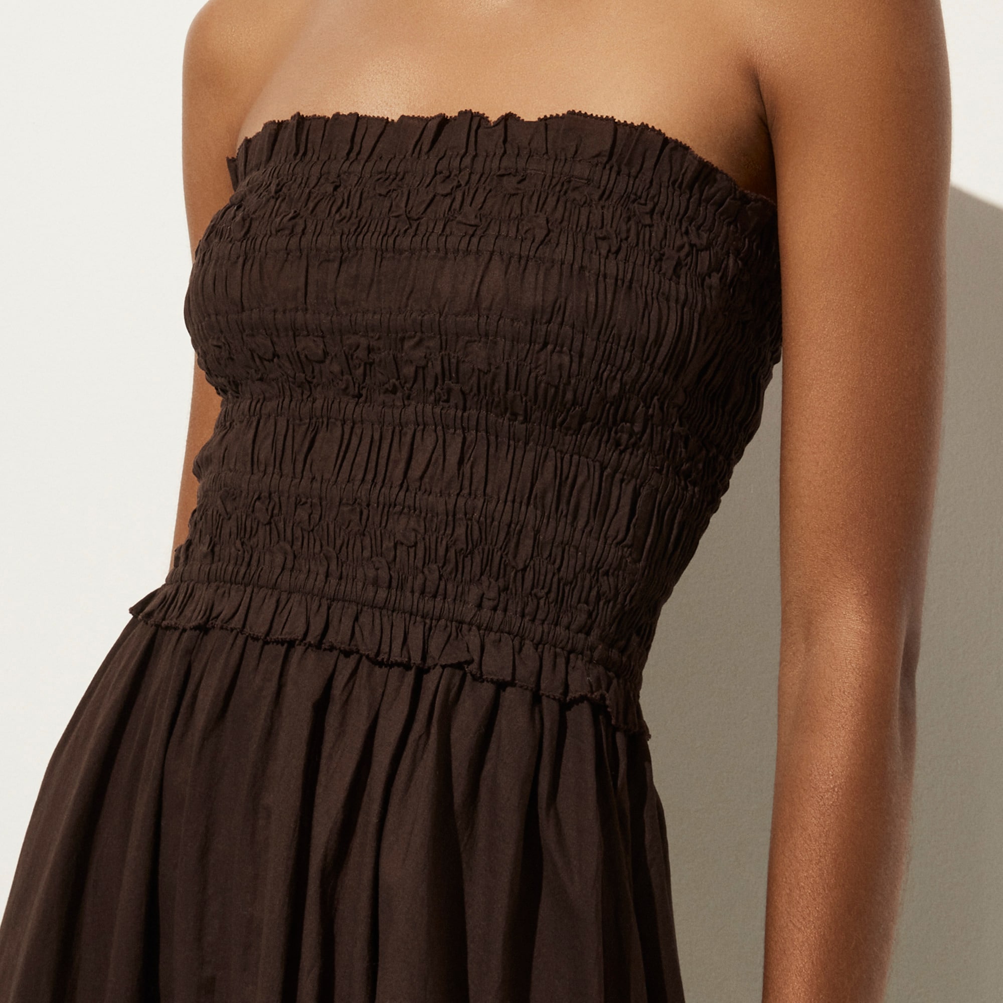 Smocked maxi dress in cotton voile - image 3