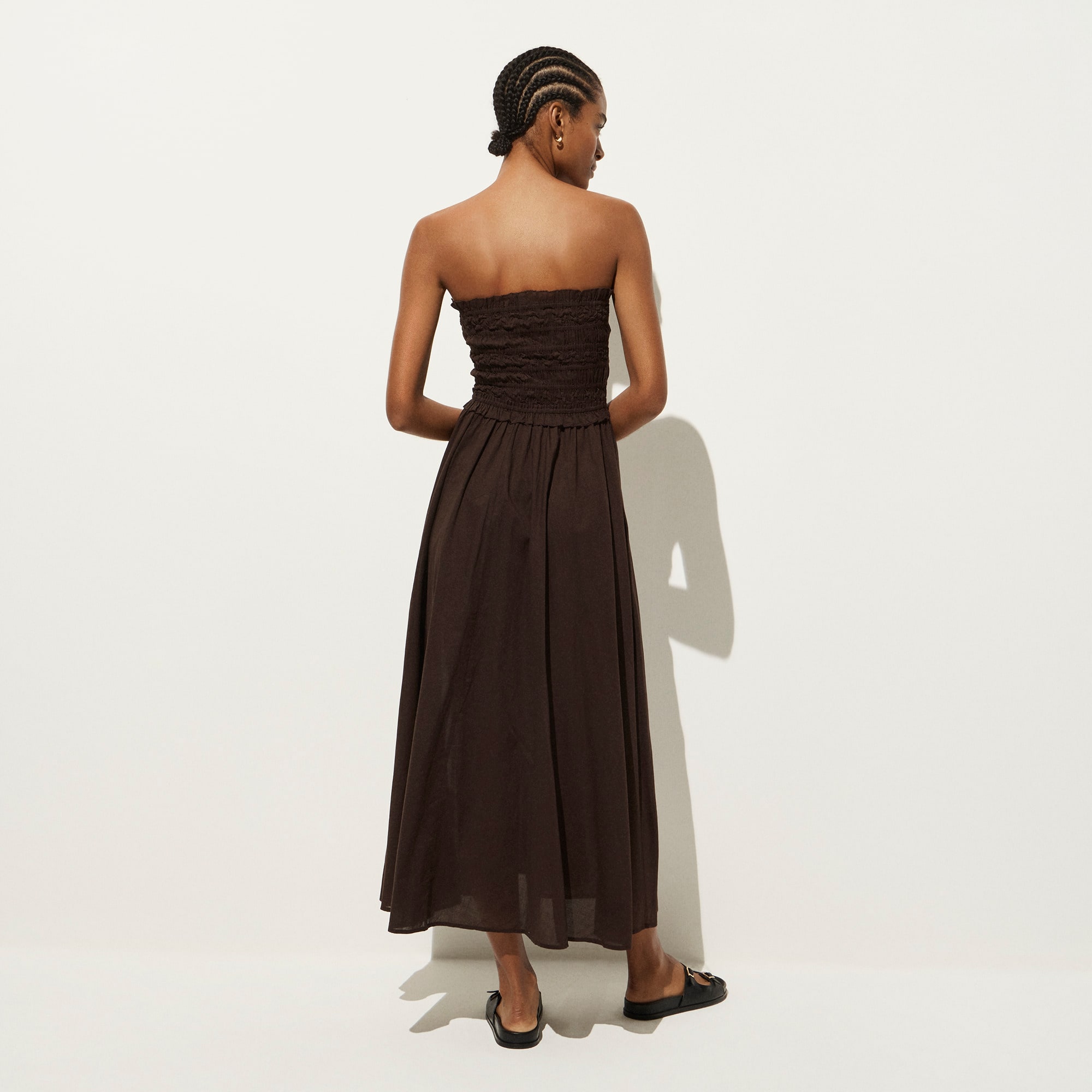 Smocked maxi dress in cotton voile - image 4