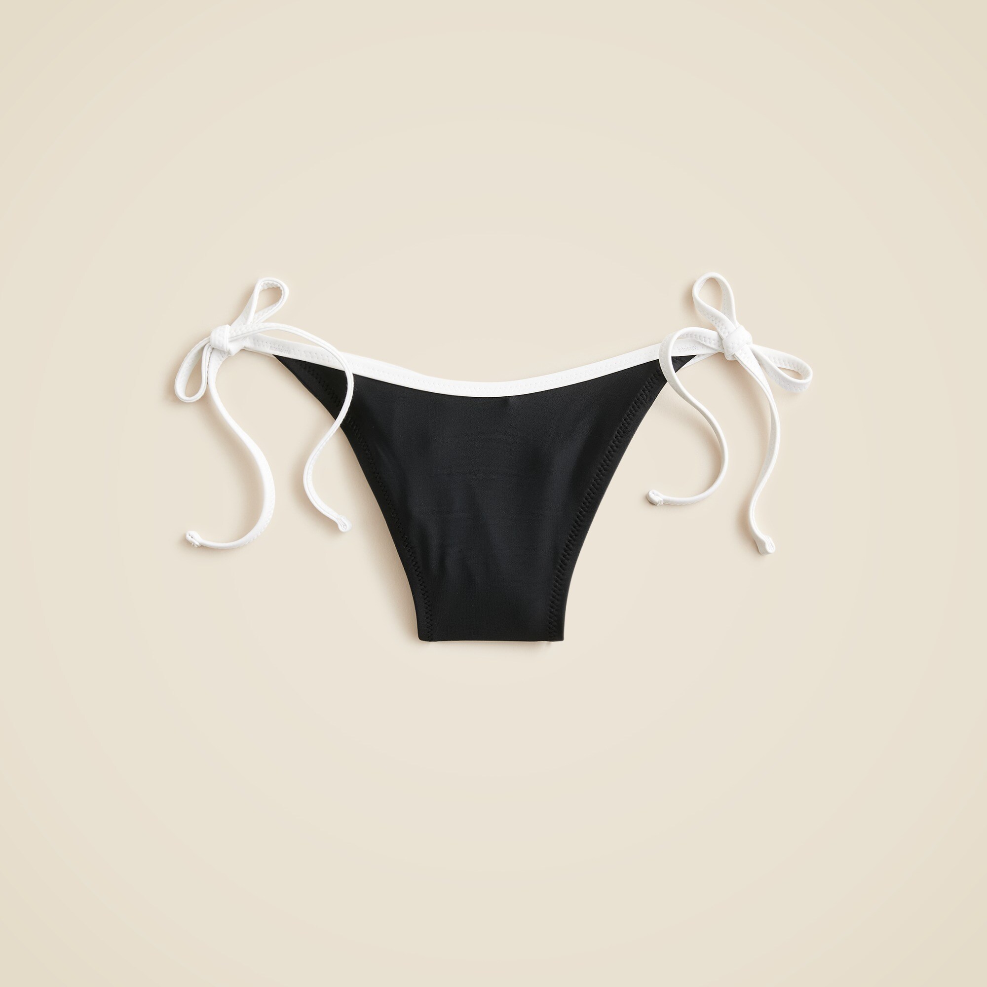 Contrast-trim String Bikini Bottom For Women | J.Crew