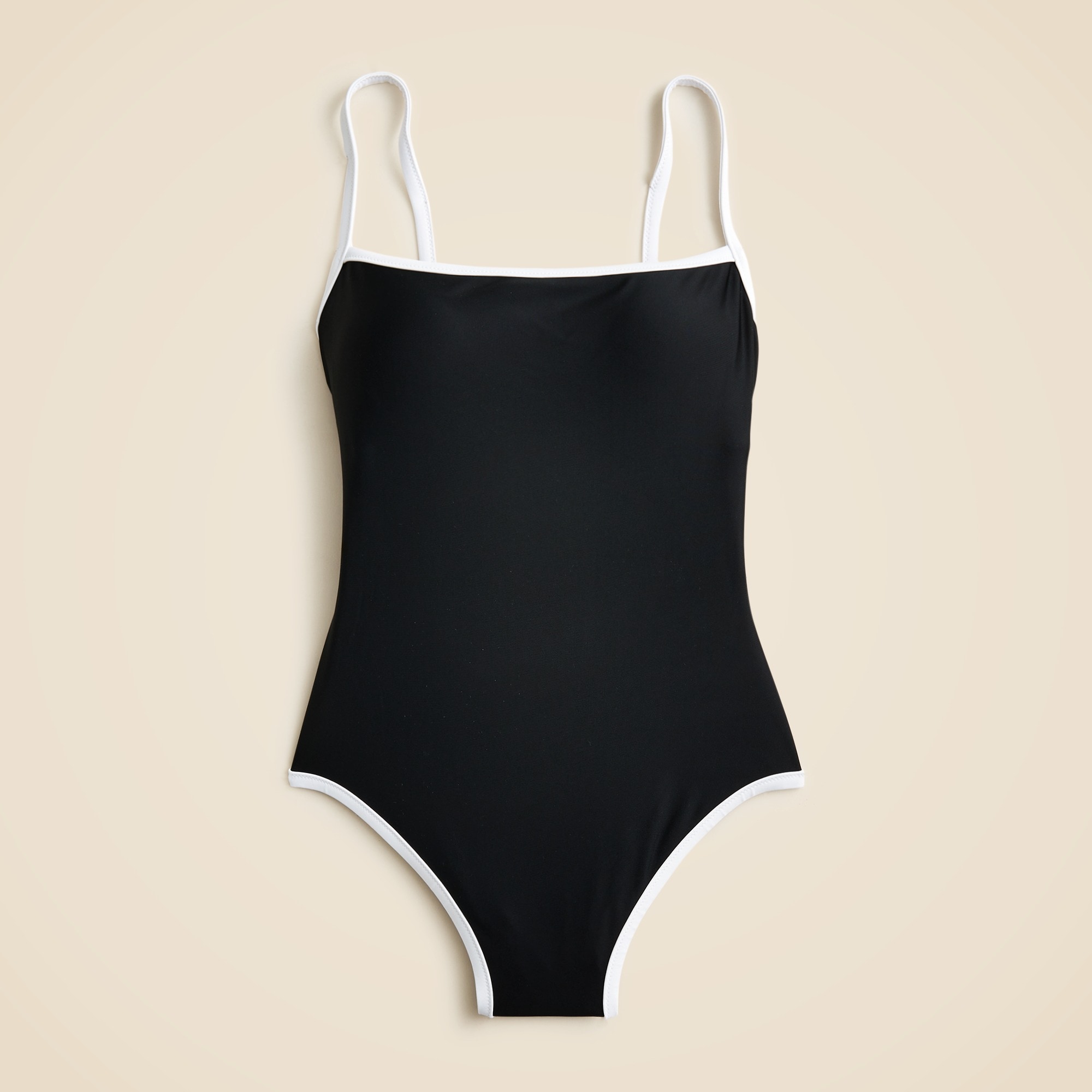 womens Contrast straight-neck one-piece