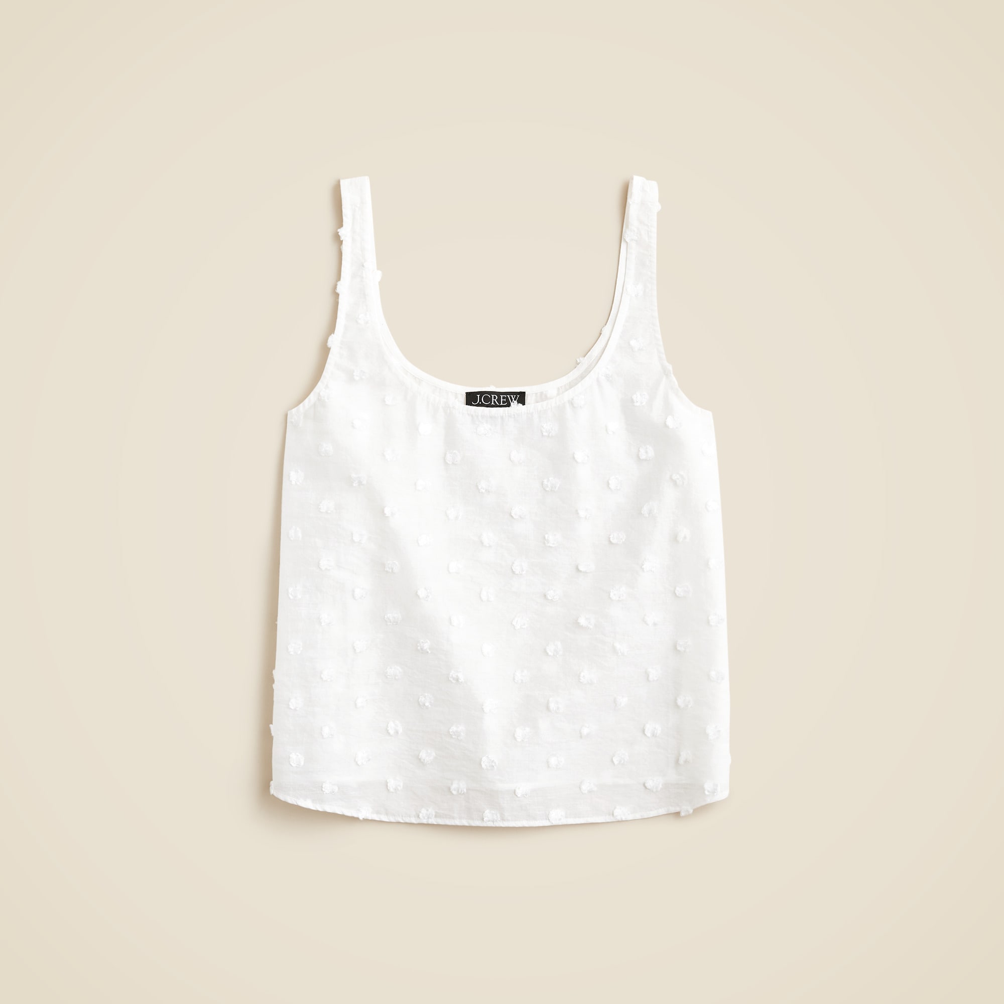 Scoopneck Tank Top With Pom-poms For Women | J.Crew