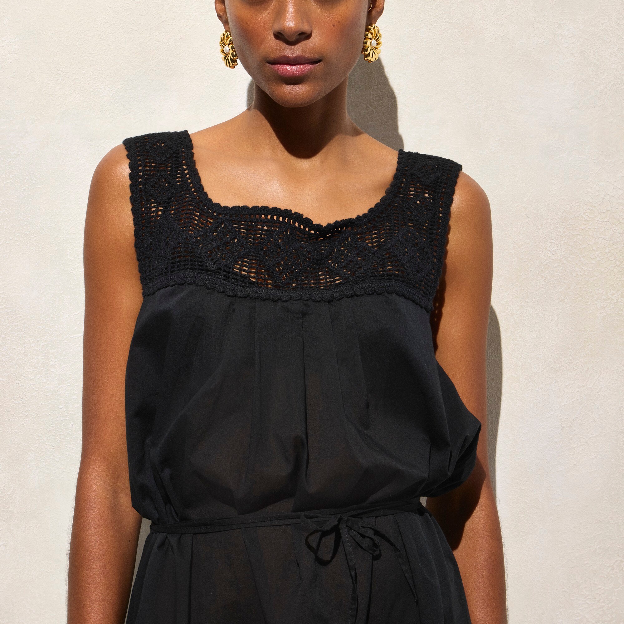 Crochet-trim dress