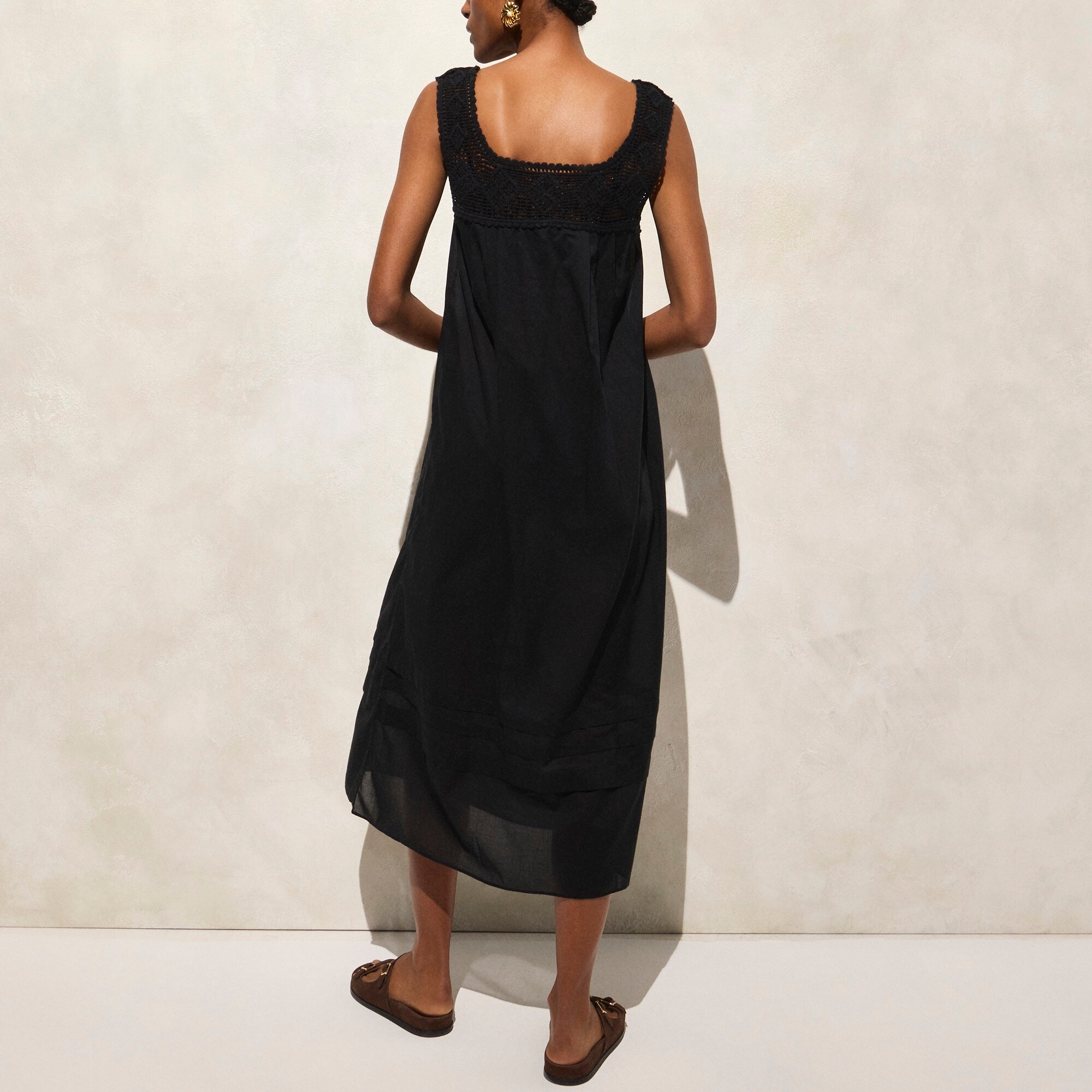 Crochet-trim dress