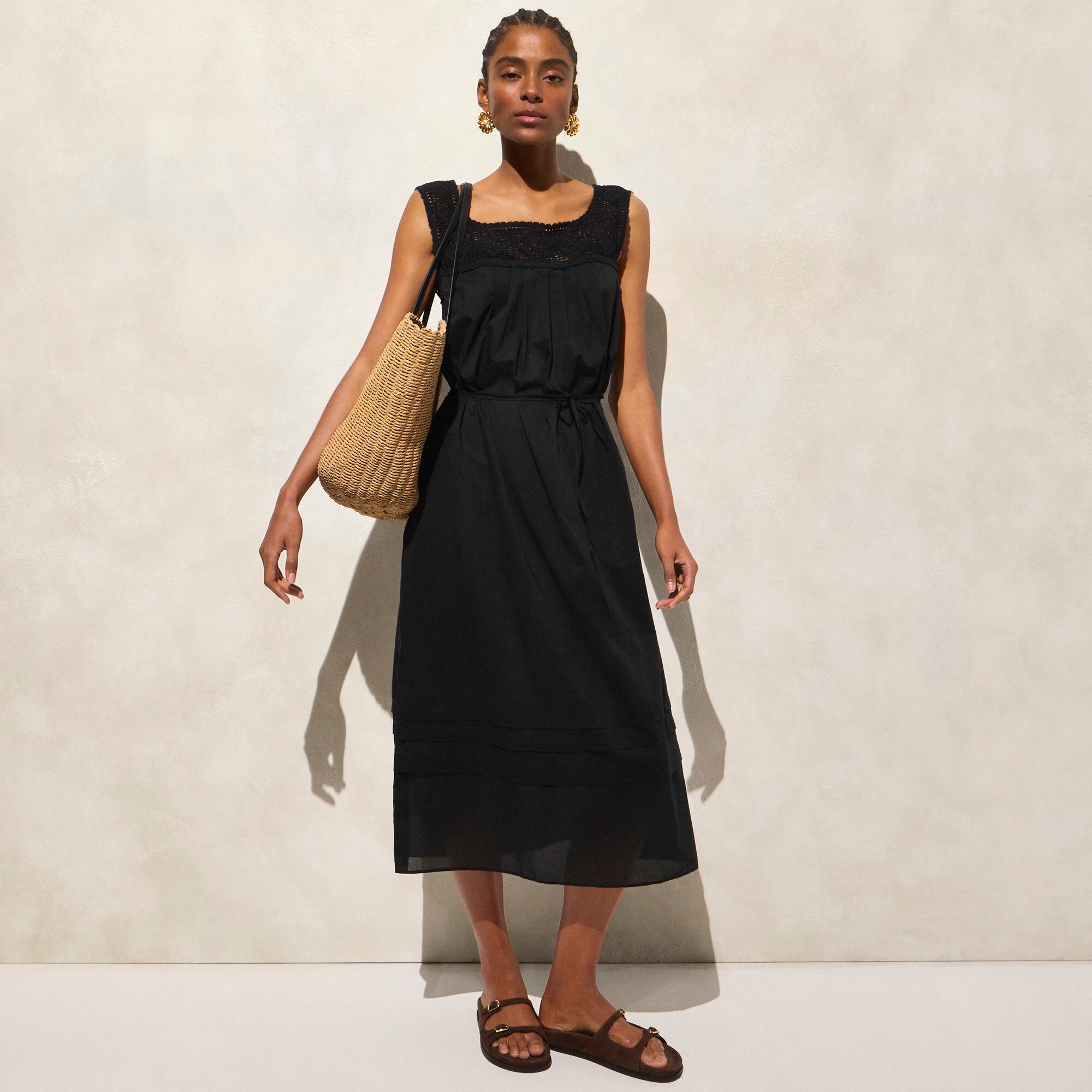 Crochet-trim dress