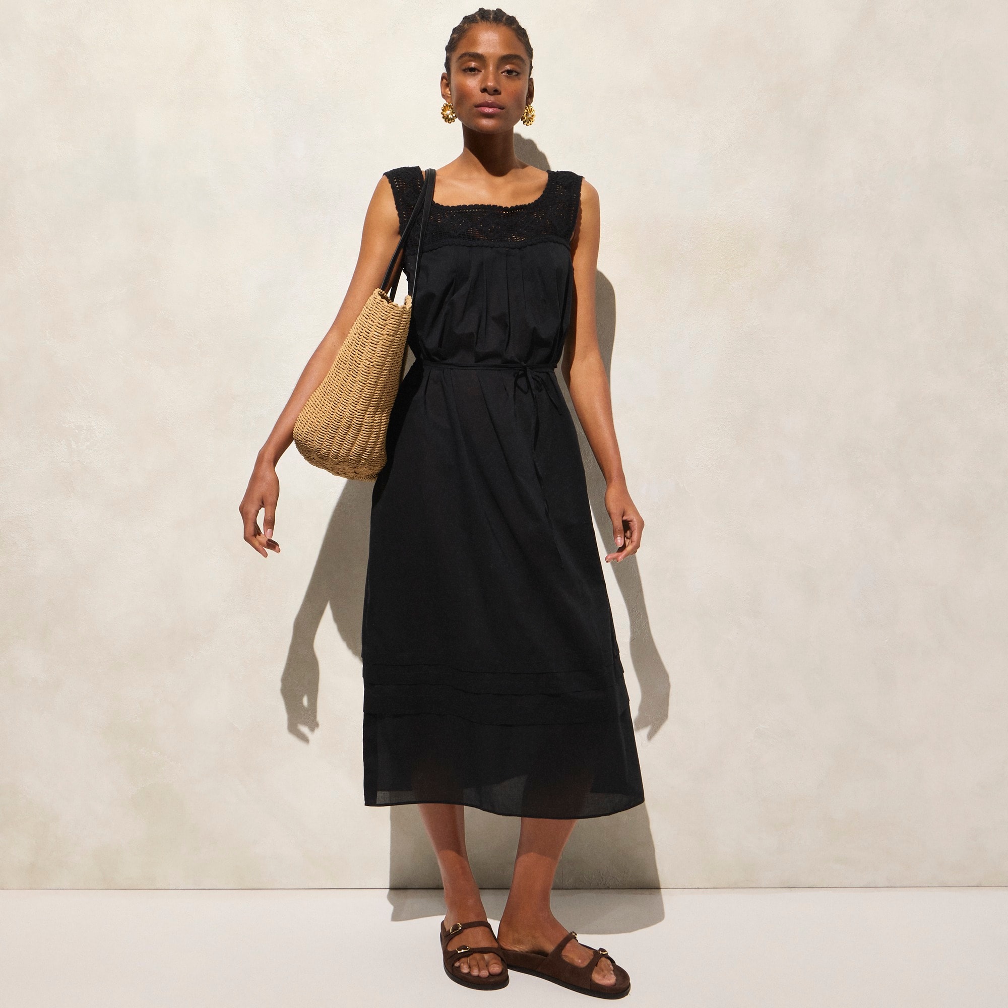 womens Crochet-trim dress