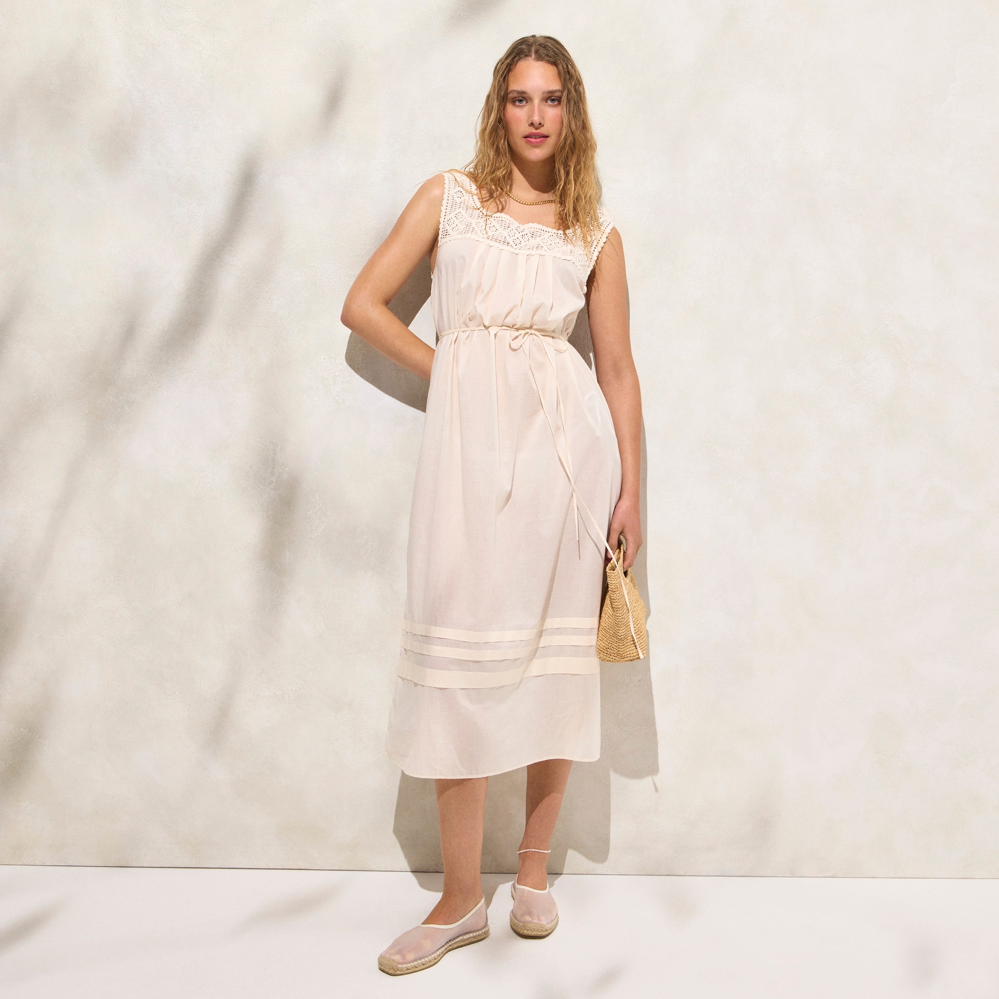 womens Crochet-trim dress