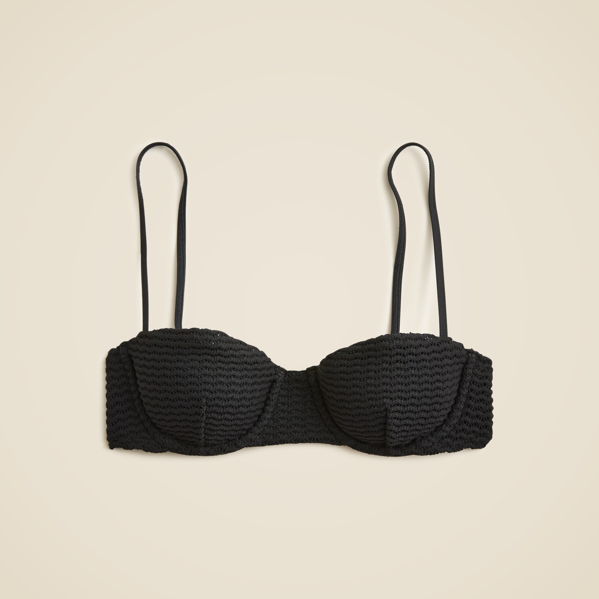 womens Ruched crochet balconette underwire bikini top
