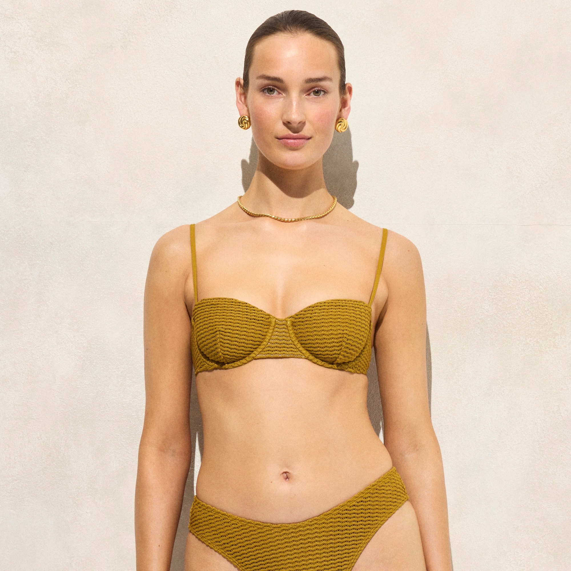 womens Crochet balconette underwire bikini top