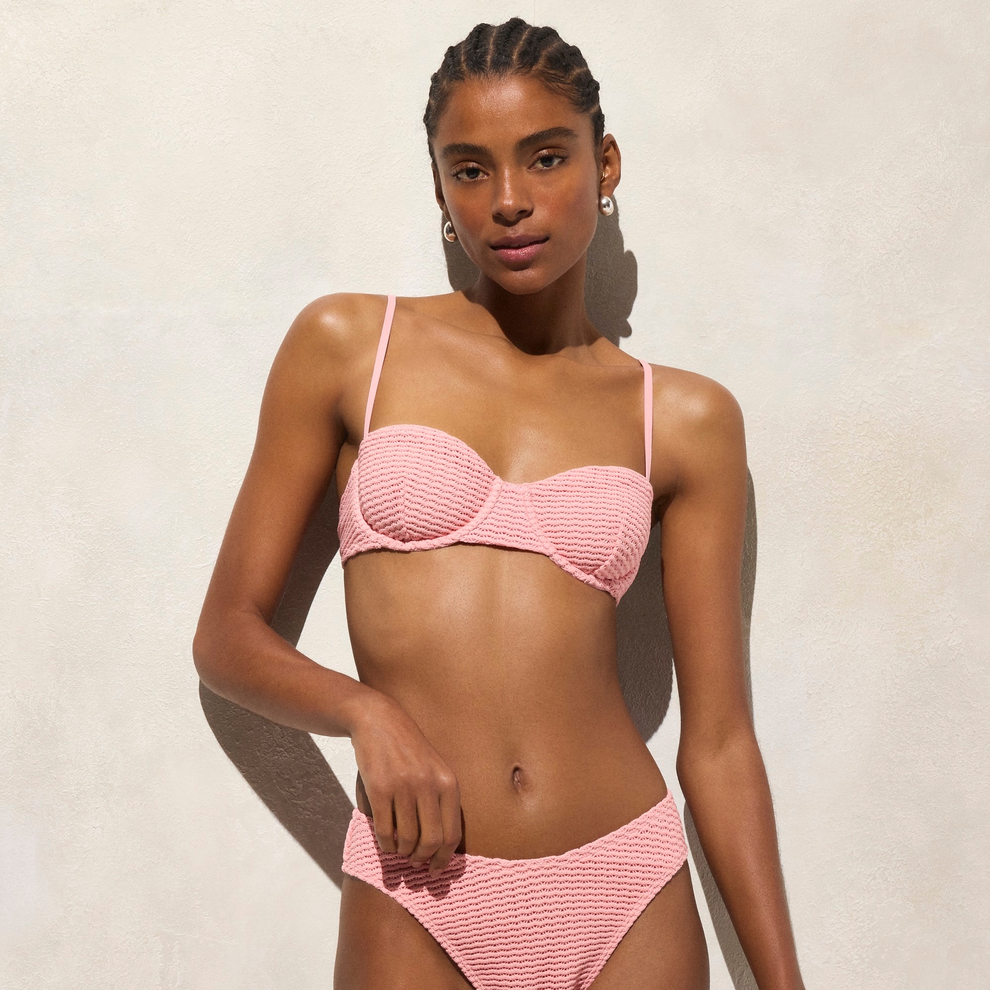 womens Crochet balconette underwire bikini top