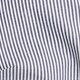 Striped puff-sleeve ruffle-collar top ANTIQUE NAVY WHITE 