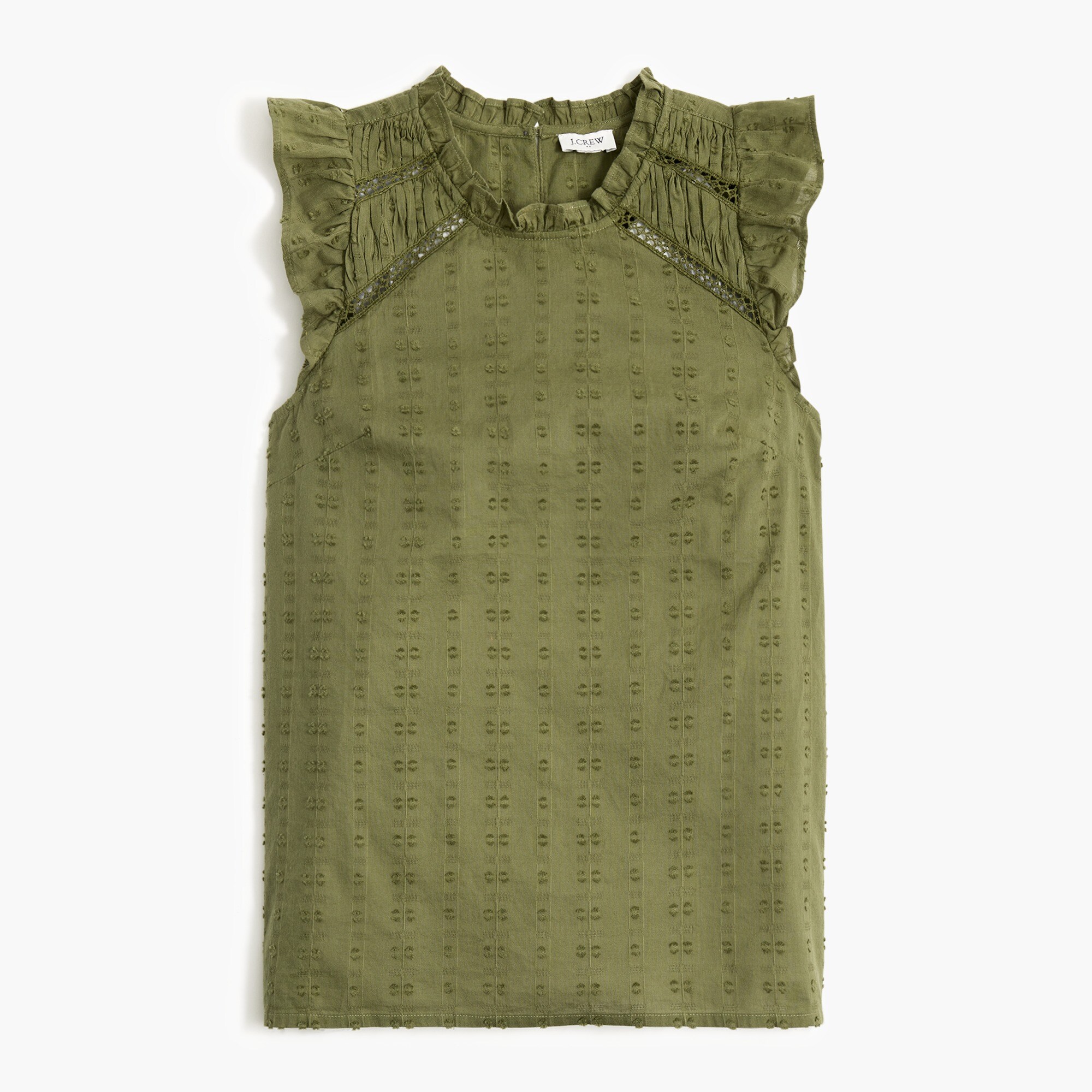 Flutter-sleeve cotton clip top
