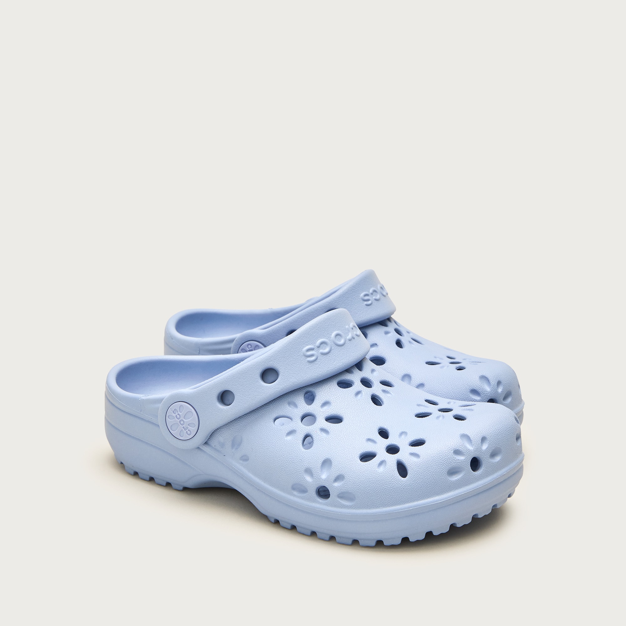 Crocs™ kids' classic floral cutout clogs