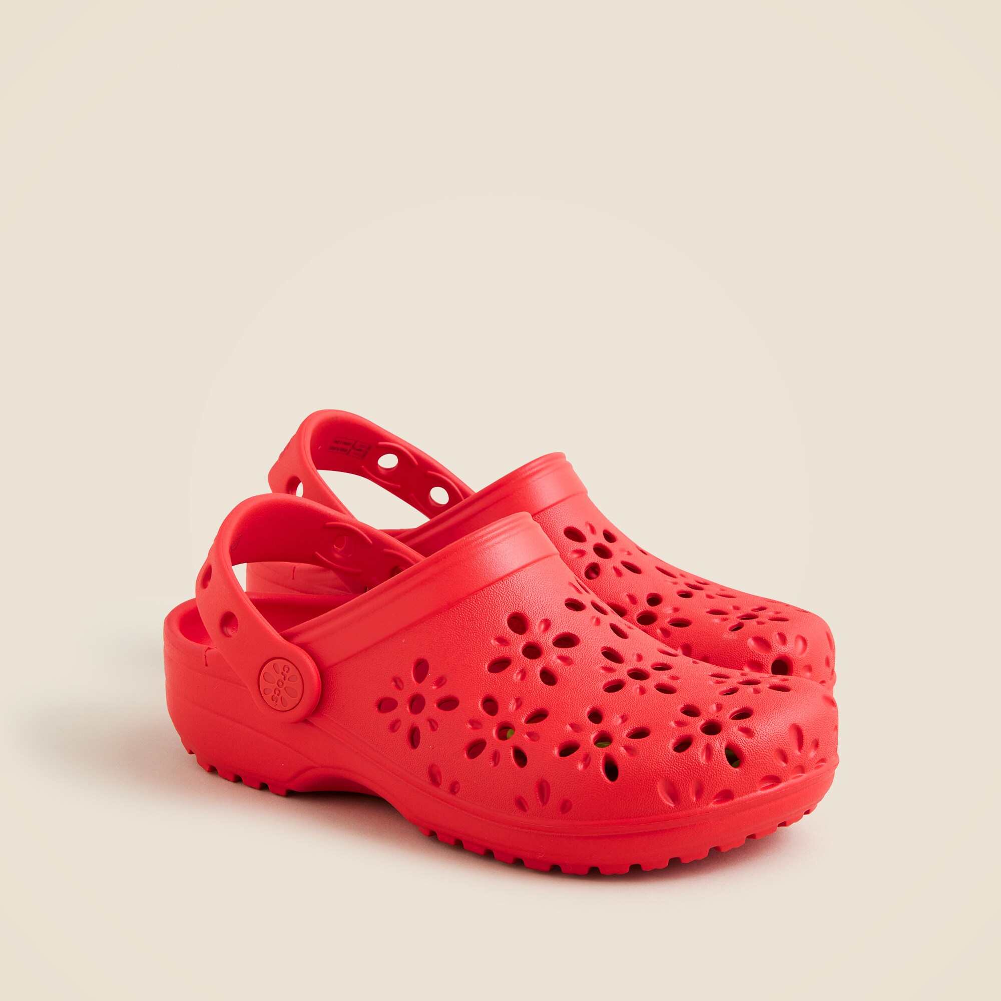 Crocs™ kids' classic floral cutout clogs