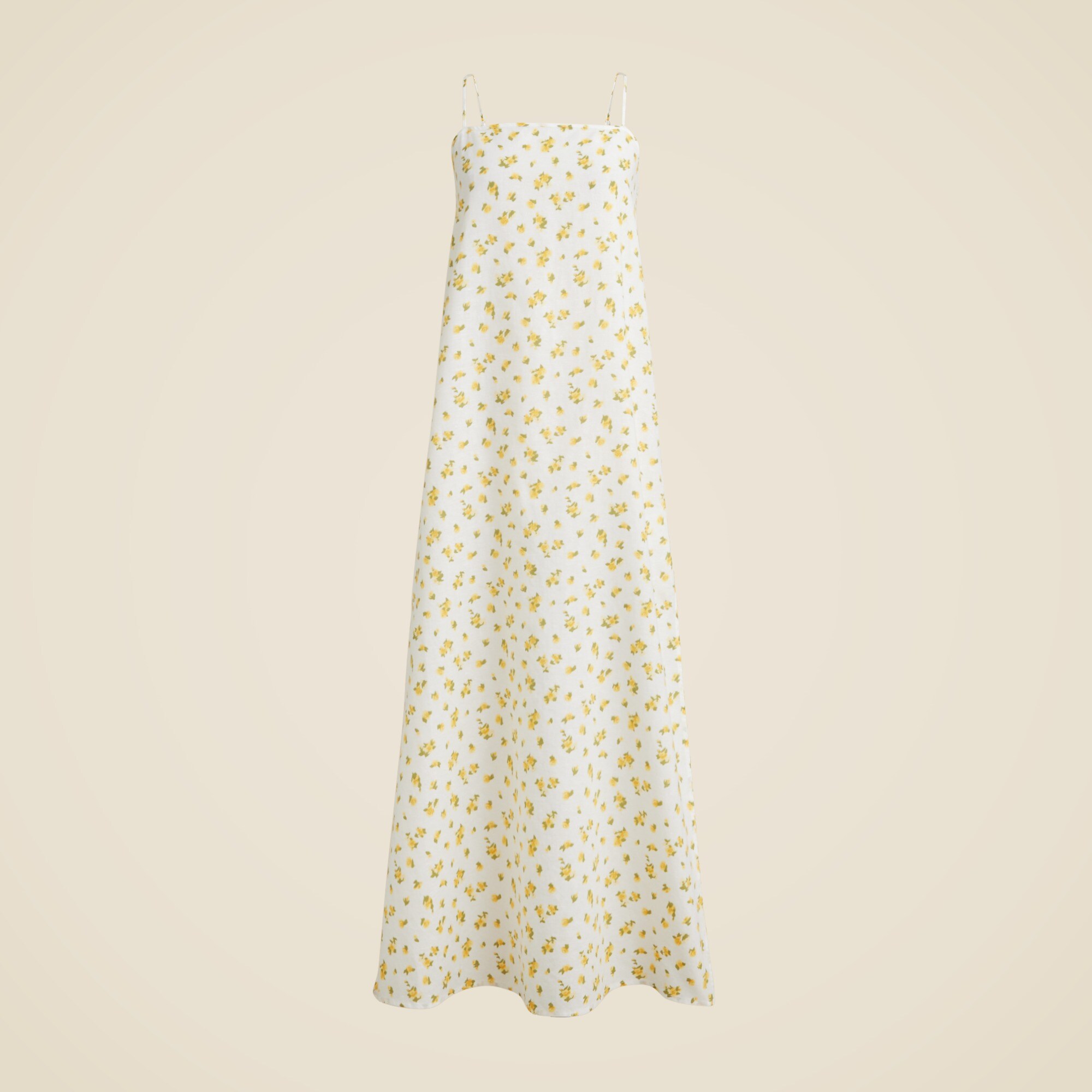 Linen-cotton Blend Tie-back Midi Dress For Women | J.Crew