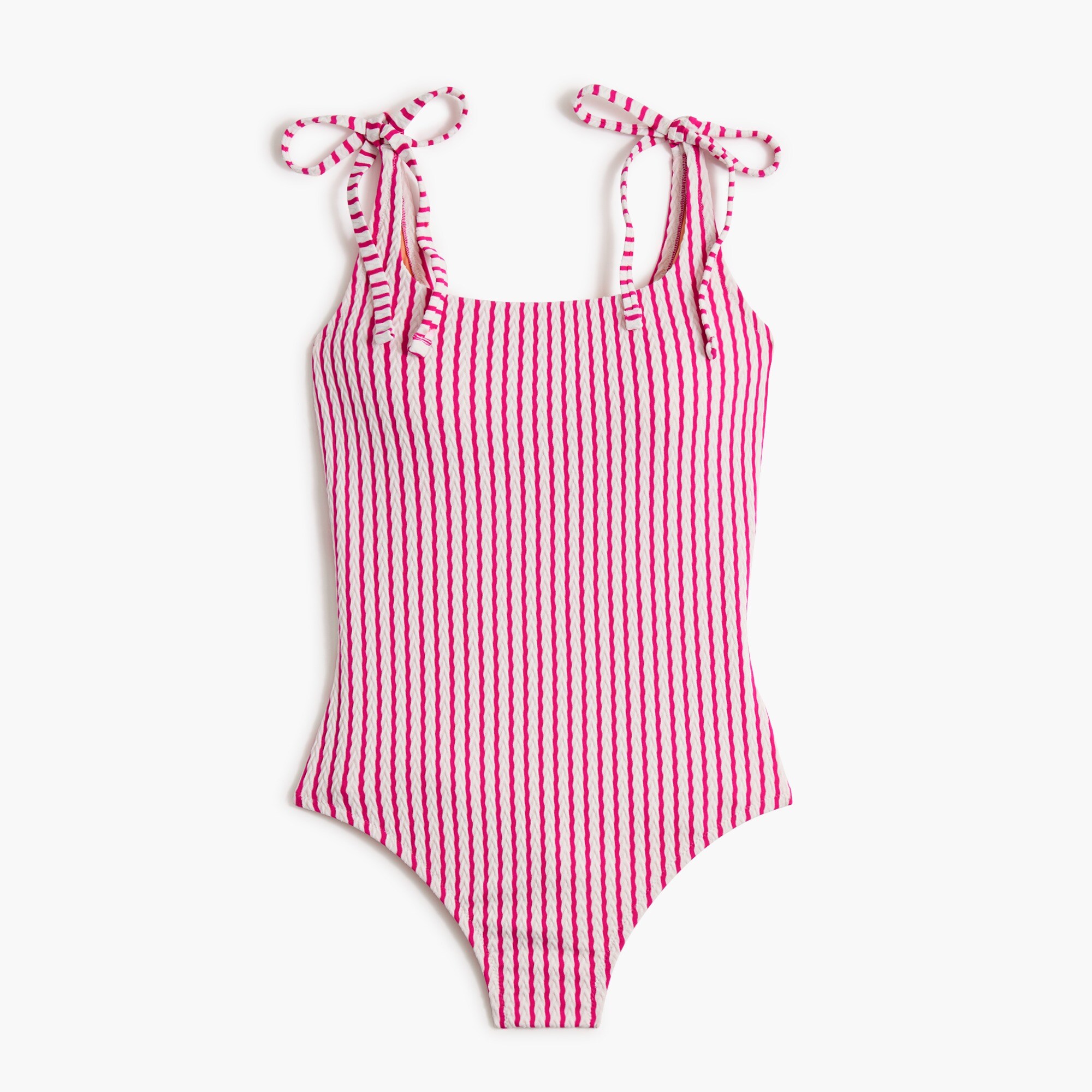 Factory: Striped Tie-shoulder One-piece Swimsuit For Women