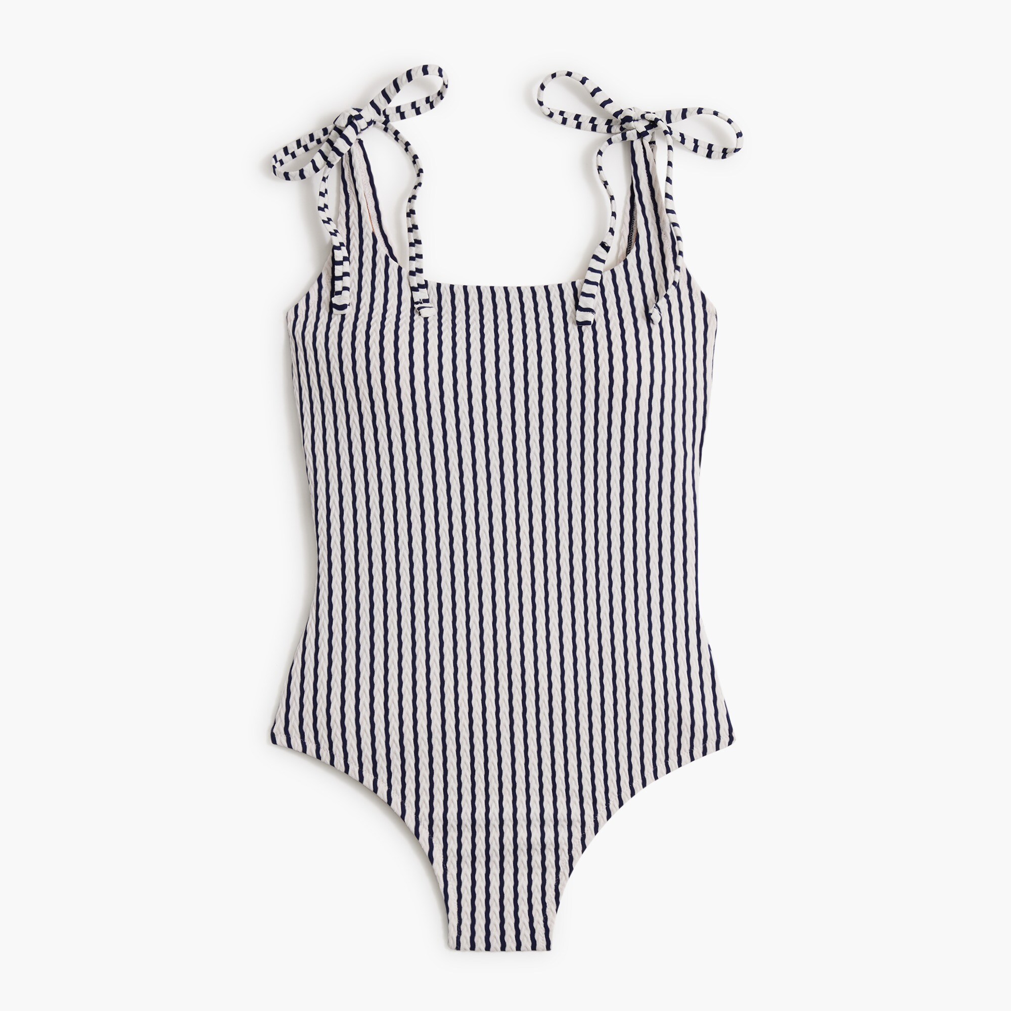 Striped Tie-shoulder One-piece Swimsuit For Women | Factory
