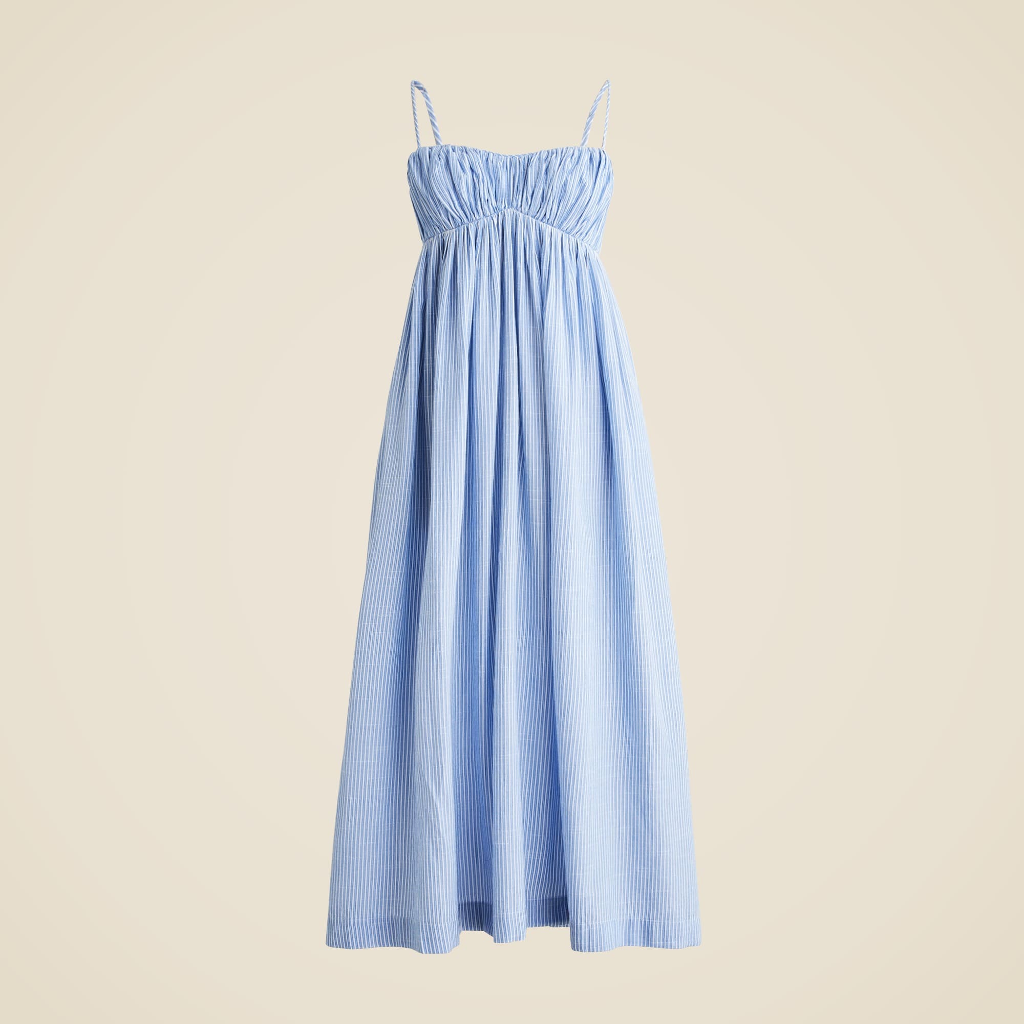 womens Airy gauze empire-waist midi dress in stripe