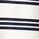 Fine rib knit cardigan in stripe MURRAY STRIPE IVORY NAV