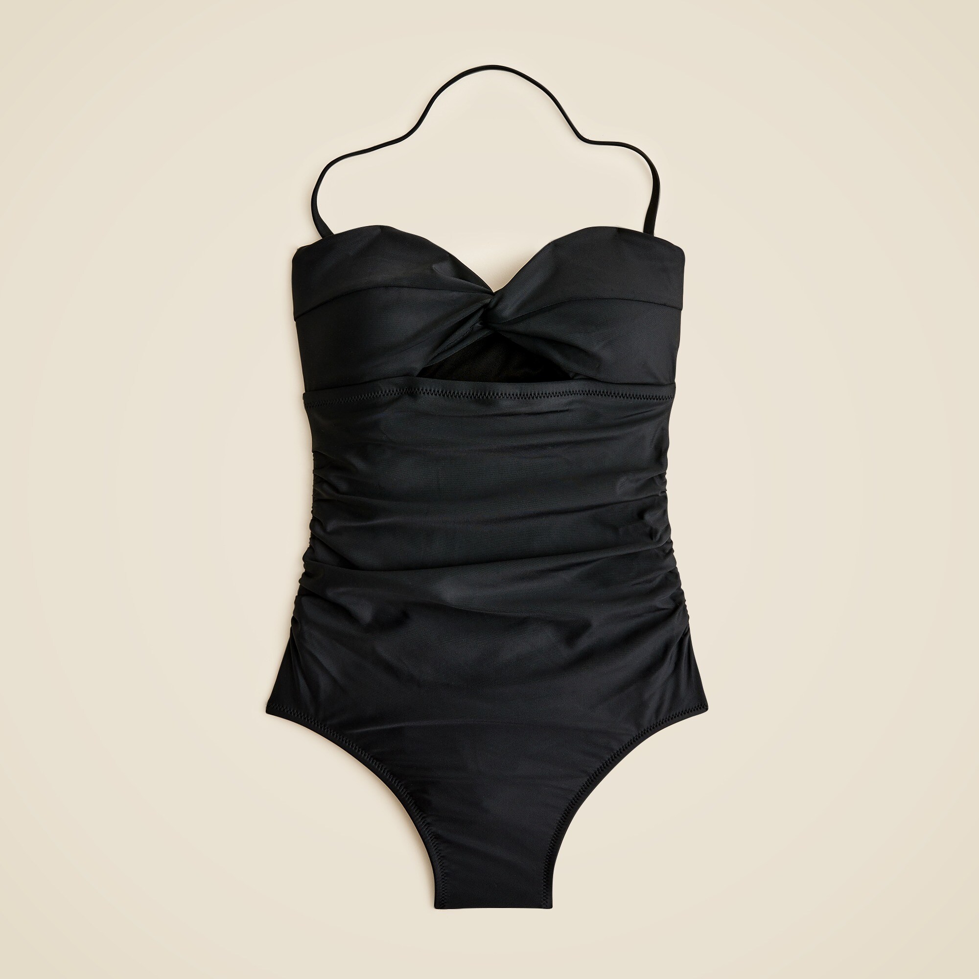 Gemma Ruched Bandeau Cutout One-piece For Women | J.Crew