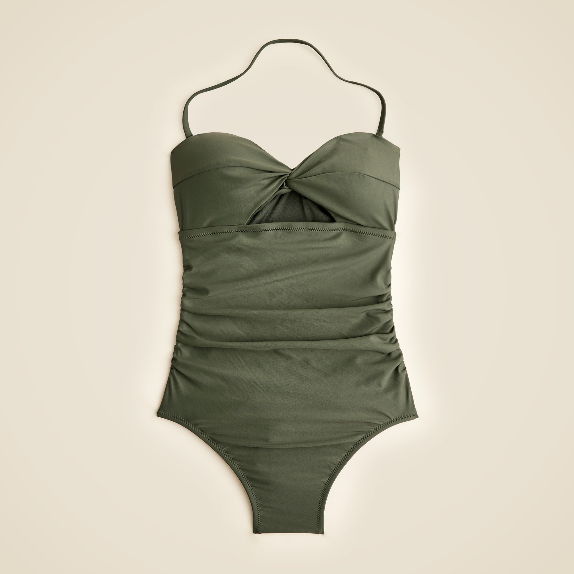 womens Gemma ruched bandeau cutout one-piece
